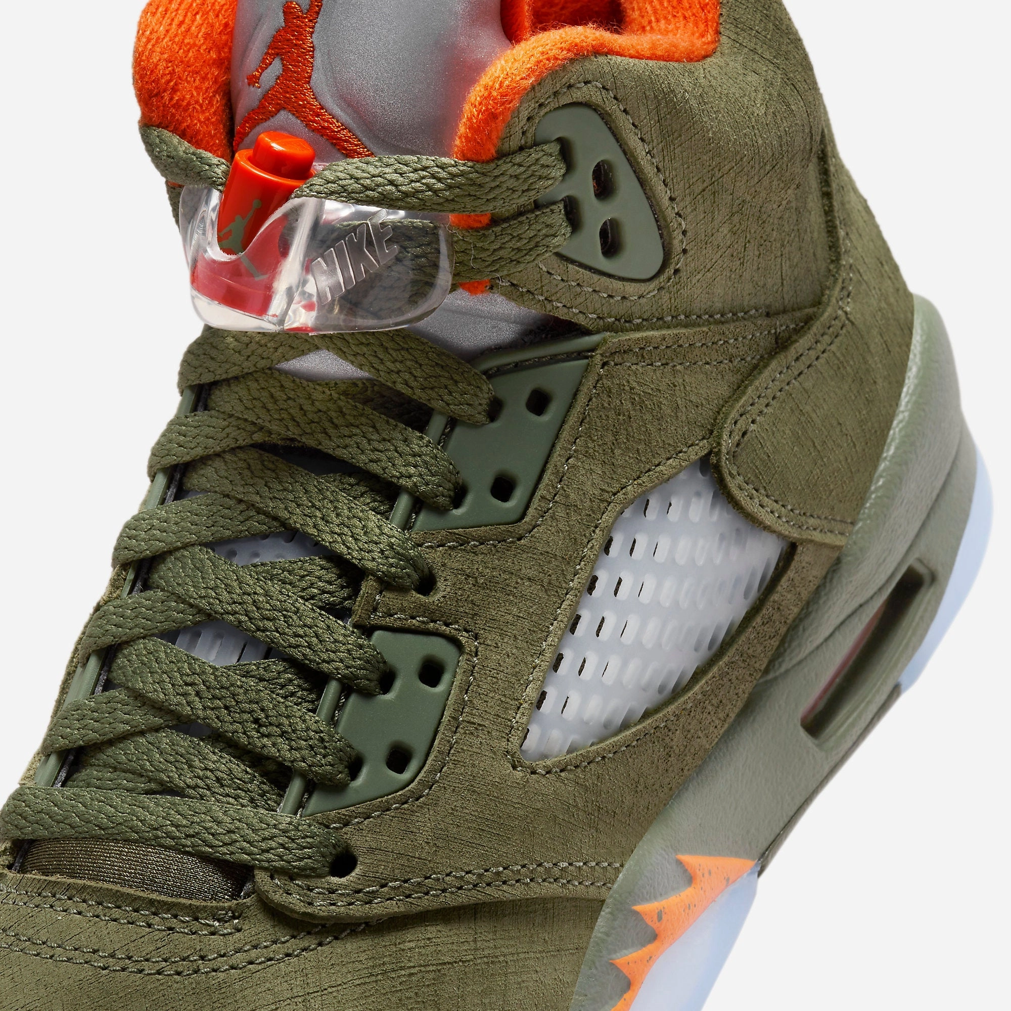 (GS) Air Jordan 5 Retro 'Olive' (2024) 440888-308 Air Jordan 5 Mesh Panel Basketball Shoes