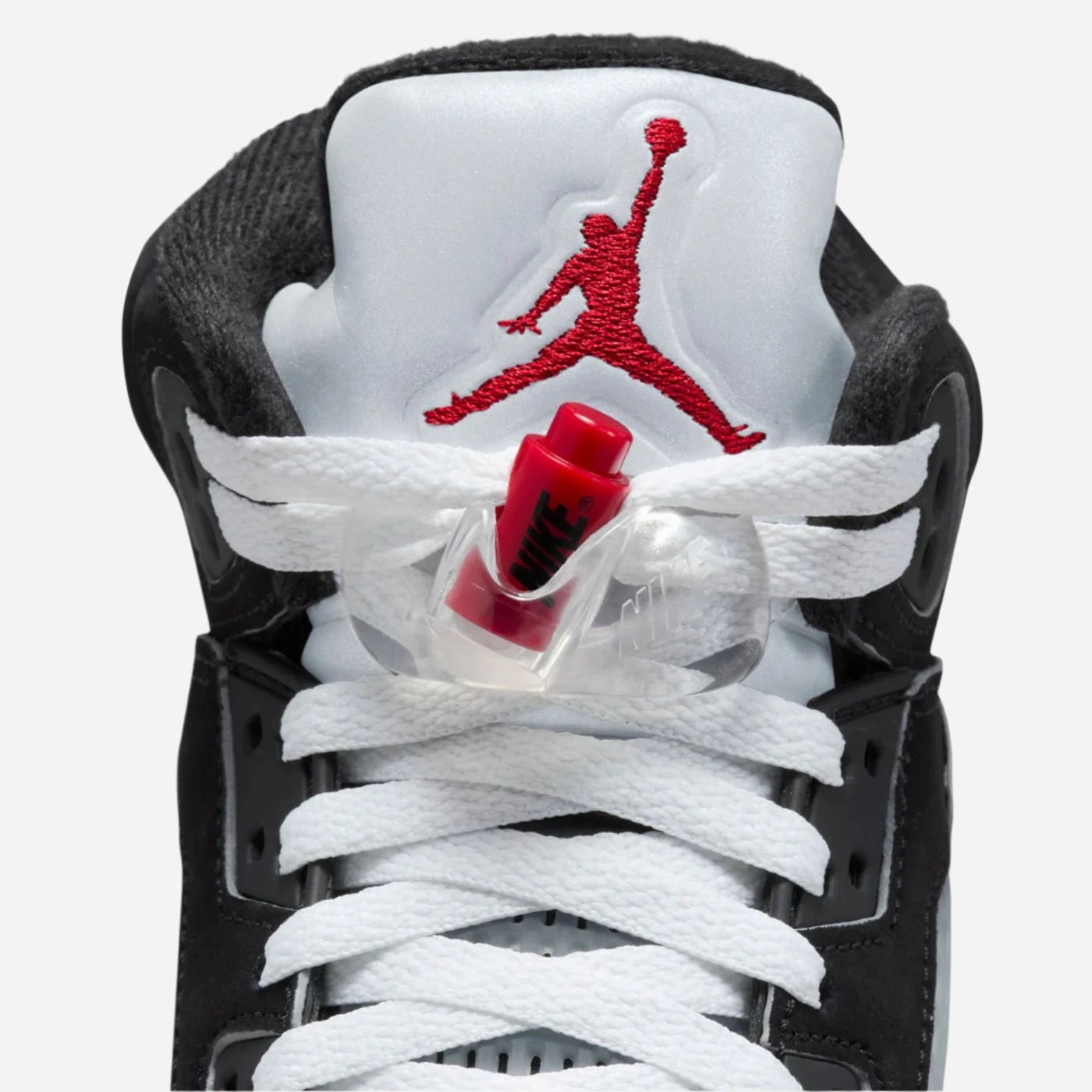 (GS) Air Jordan 5 Retro 'Reimagined Black / Metallic Silver' (2025) HF3976-001 Air Jordan 5 Mesh Panel Basketball Shoes