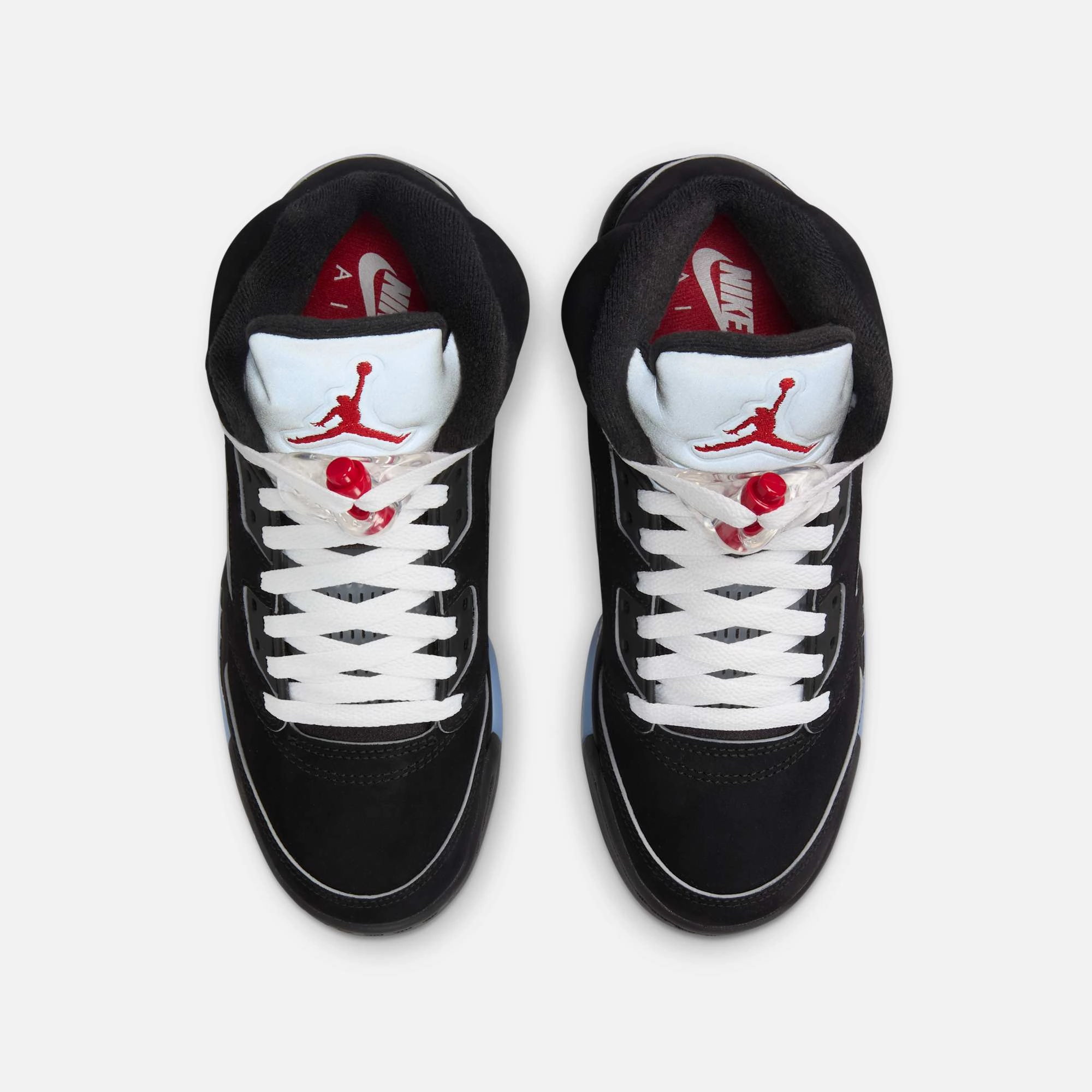 (GS) Air Jordan 5 Retro 'Reimagined Black / Metallic Silver' (2025) HF3976-001 Air Jordan 5 Mesh Panel Basketball Shoes