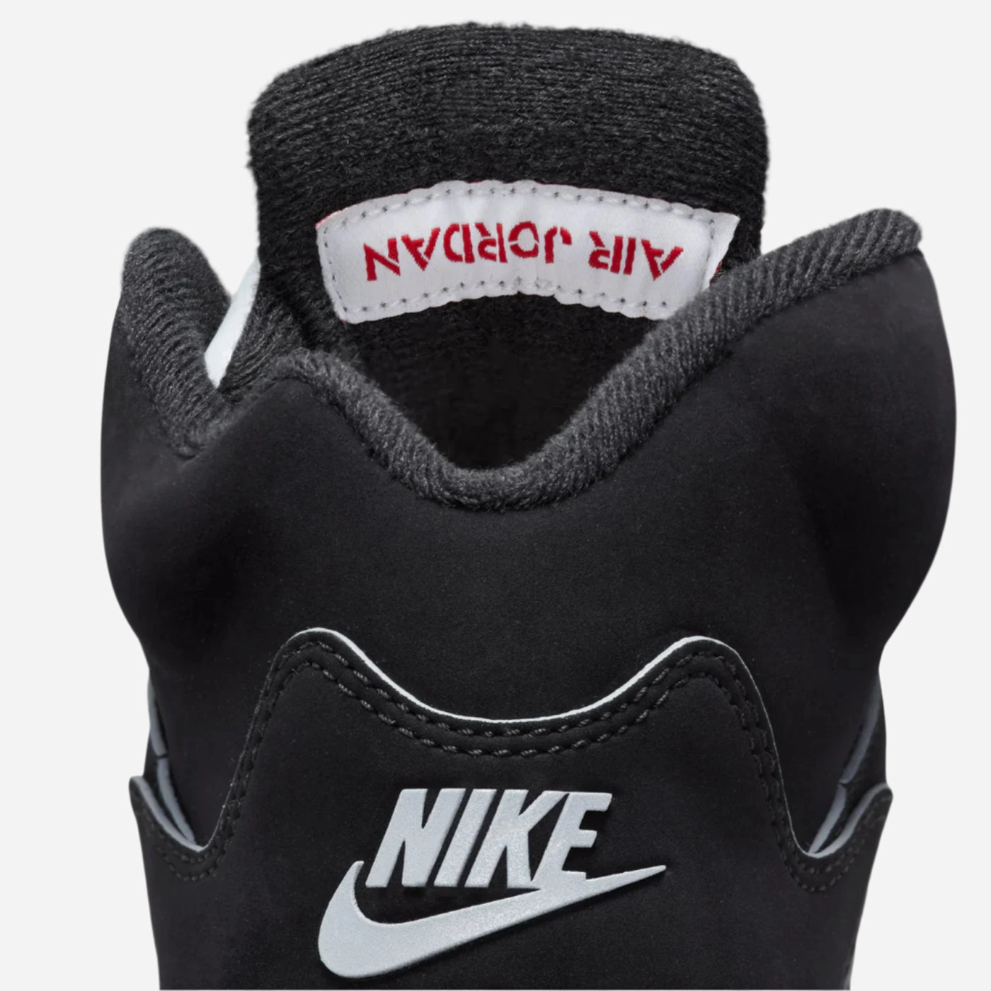 (GS) Air Jordan 5 Retro 'Reimagined Black / Metallic Silver' (2025) HF3976-001 Air Jordan 5 Mesh Panel Basketball Shoes