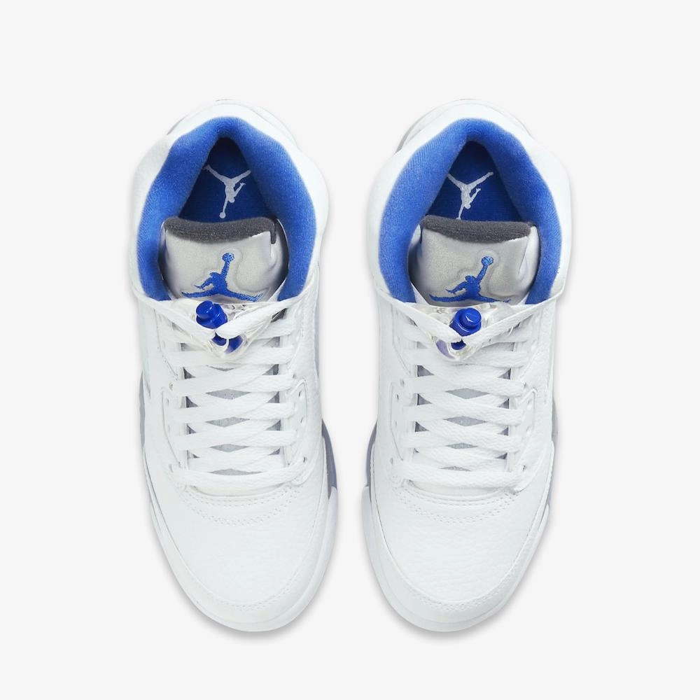 (GS) Air Jordan 5 Retro 'Stealth' (2021) 440888-140 Air Jordan 5 Mesh Panel Basketball Shoes