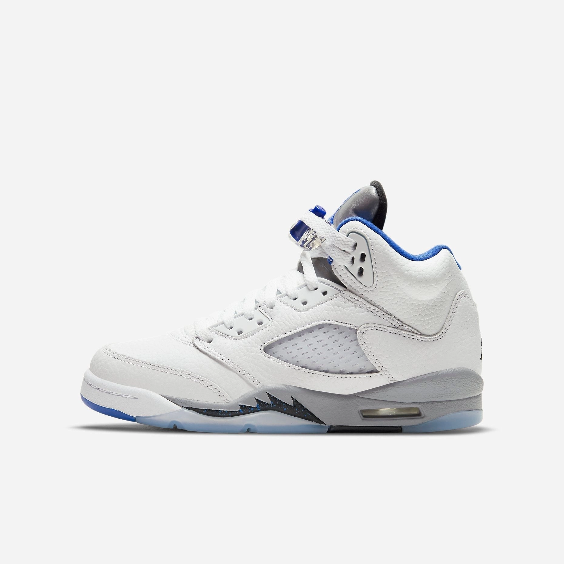 (GS) Air Jordan 5 Retro 'Stealth' (2021) 440888-140 Air Jordan 5 shoes with mesh panel details