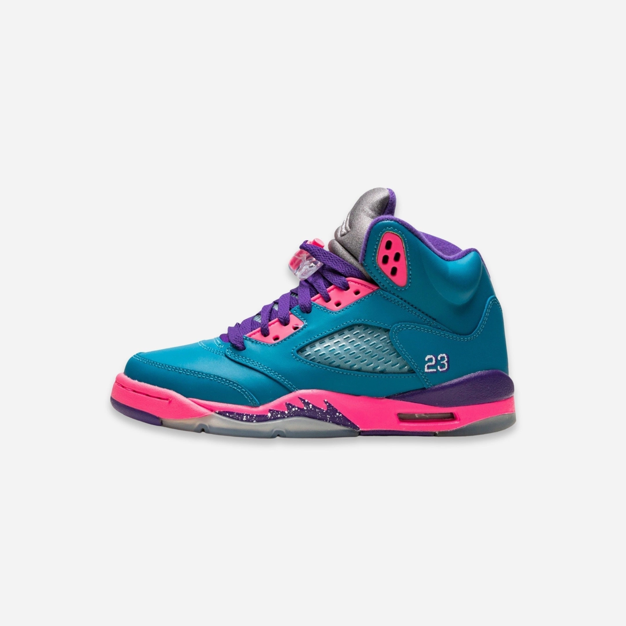 (GS) Air Jordan 5 Retro 'Tropical Teal' (2013) 440892-307 Air Jordan 5 shoes with mesh panel details