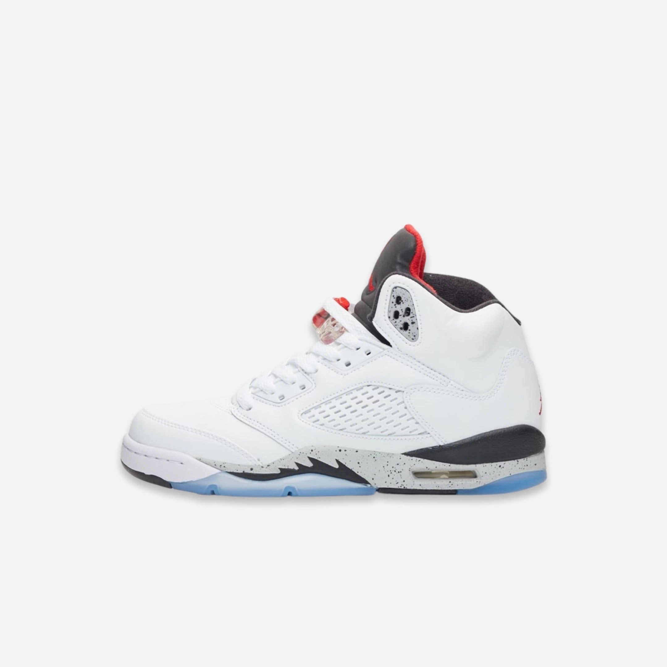 (GS) Air Jordan 5 Retro 'White Cement' (2017) 440888-104 Air Jordan 5 shoes with mesh panel details