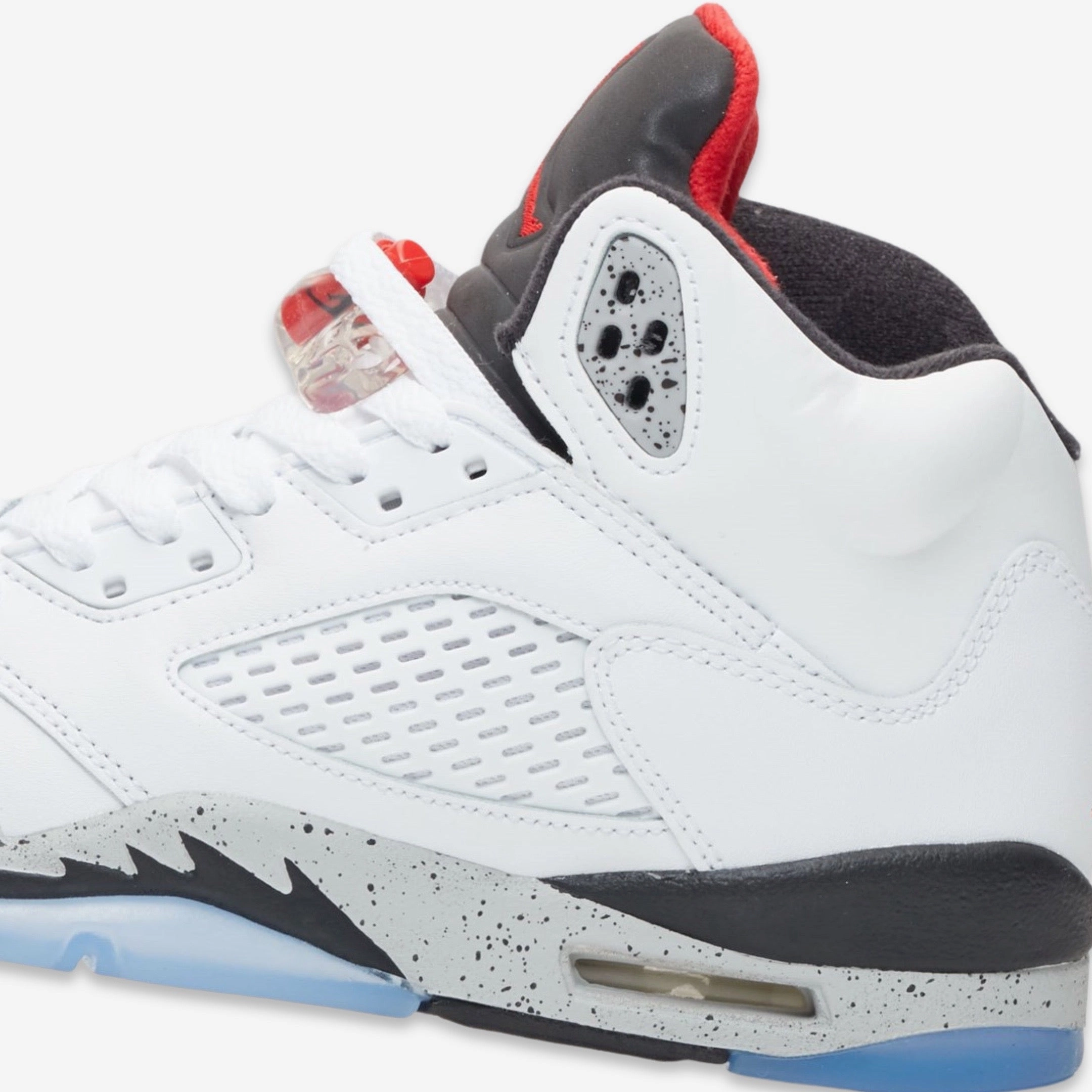 (GS) Air Jordan 5 Retro 'White Cement' (2017) 440888-104 Air Jordan 5 Mesh Panel Basketball Shoes