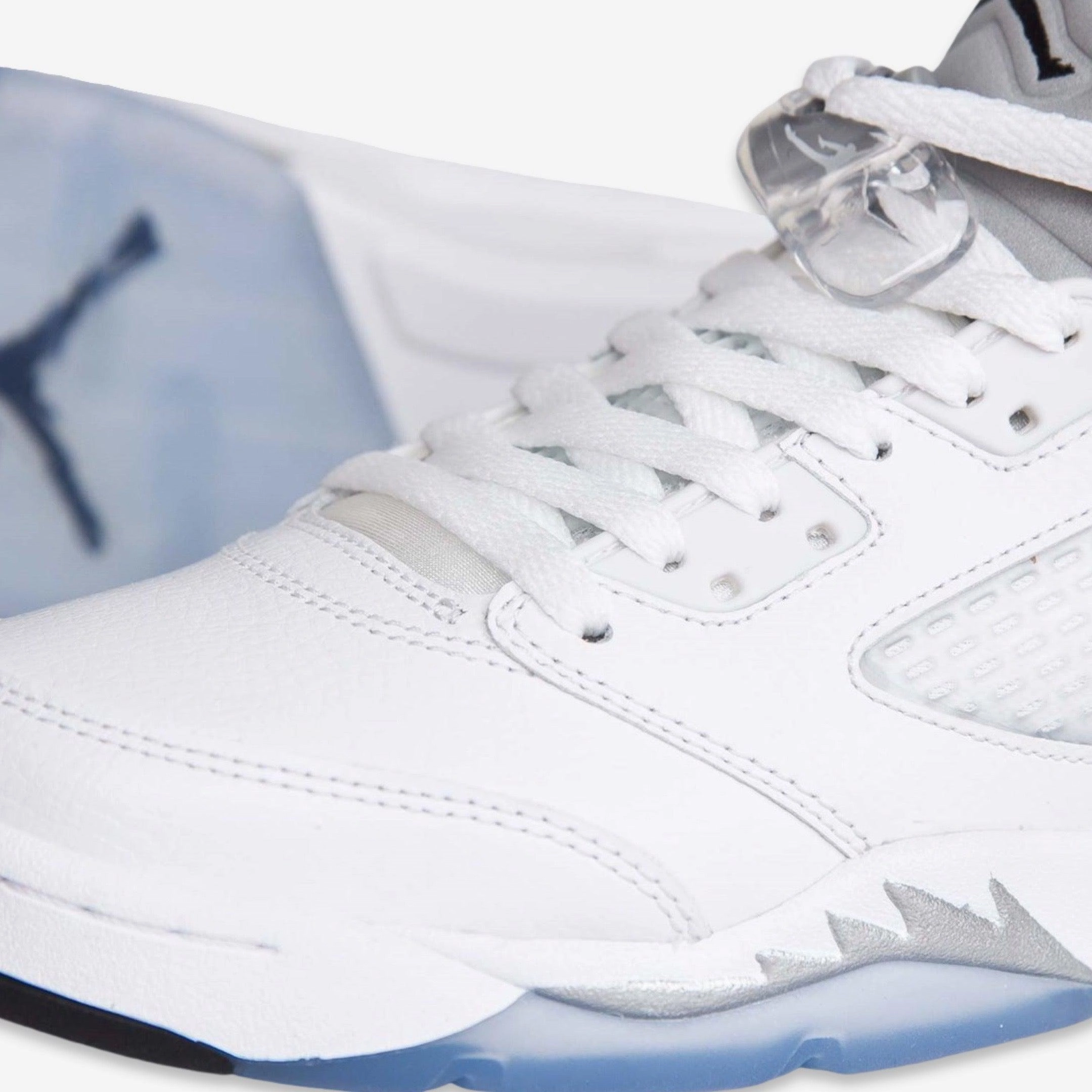 (GS) Air Jordan 5 Retro 'White Metallic' (2015) 440888-130 Air Jordan 5 Mesh Panel Basketball Shoes