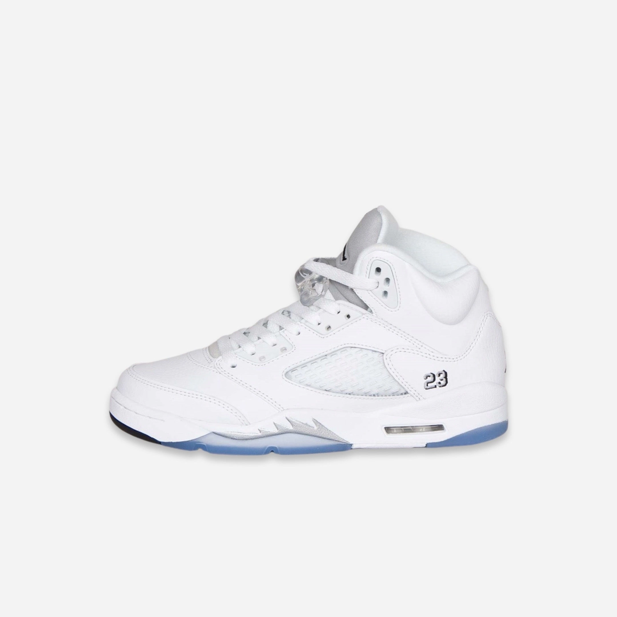 (GS) Air Jordan 5 Retro 'White Metallic' (2015) 440888-130 Air Jordan 5 shoes with mesh panel details
