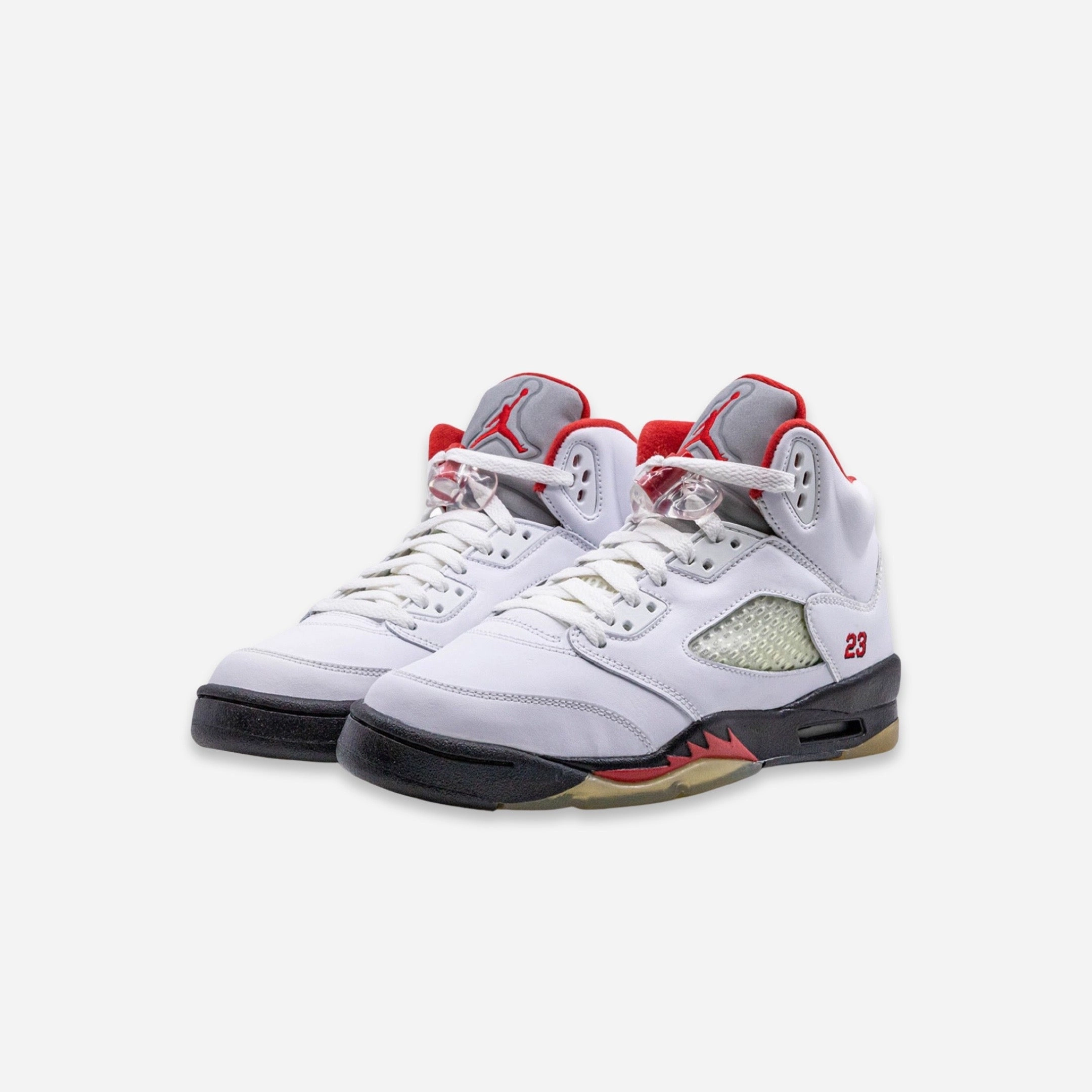 (GS) Air Jordan 5 Retro CDP 'Countdown Fire Red' (2008) 134092-163 Air Jordan 5 Mesh Panel Basketball Shoes