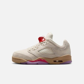 (GS) Air Jordan 5 Retro Low 'Peanut Butter & Jelly' (2025) HJ5994-106 Air Jordan 5 shoes with mesh panel details