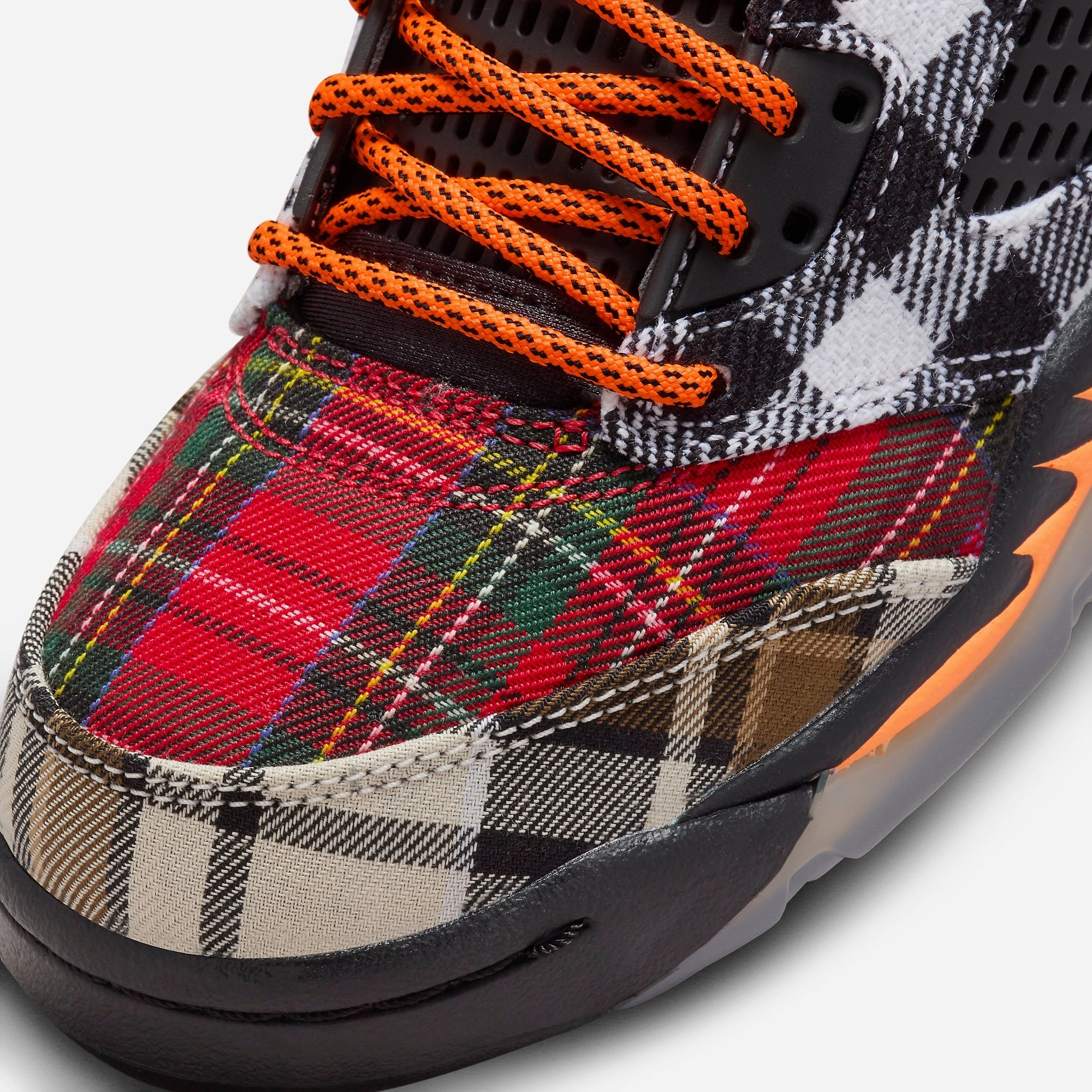 (GS) Air Jordan 5 Retro PLD 'Plaid' (2023) FD4814-008 Air Jordan 5 Mesh Panel Basketball Shoes