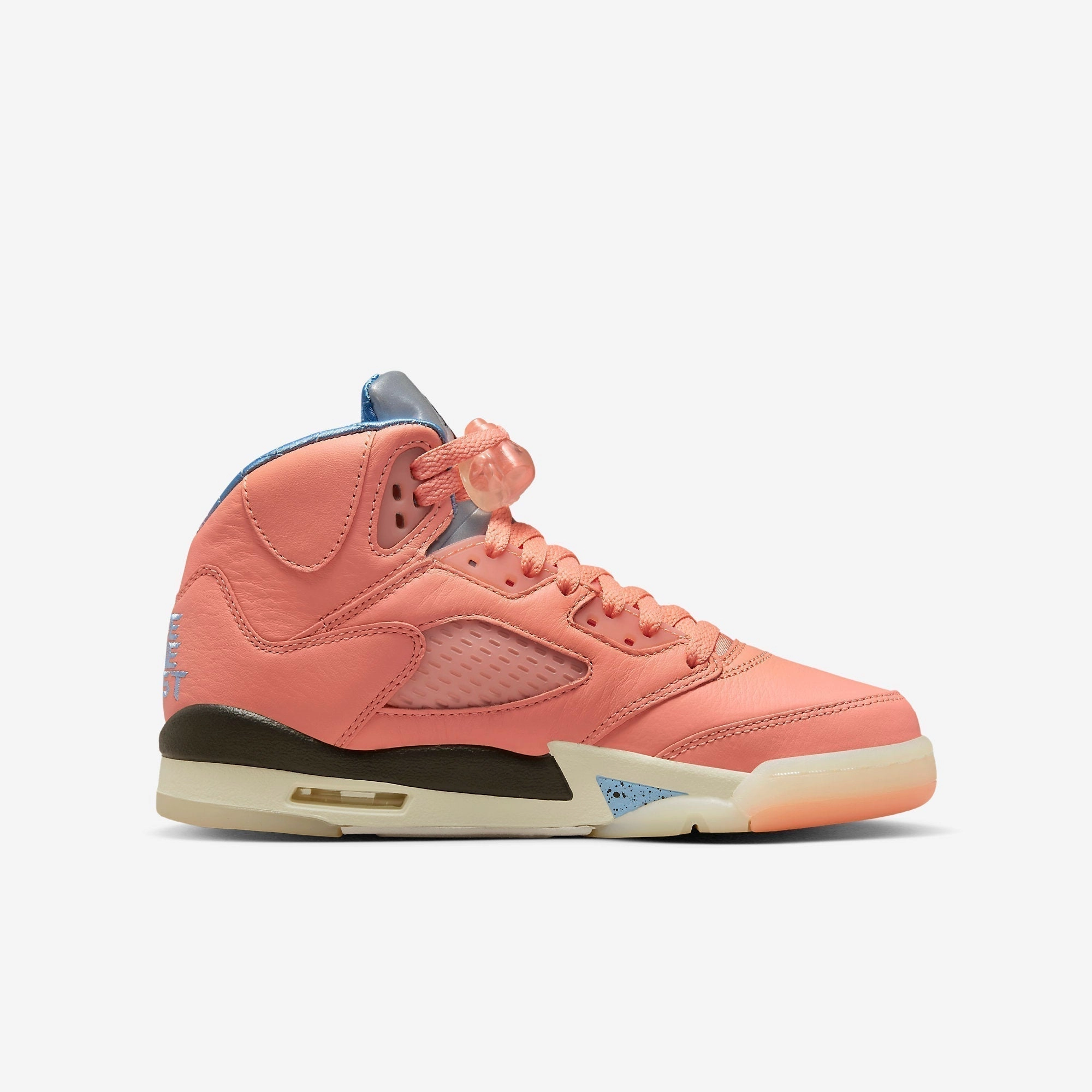 (GS) Air Jordan 5 Retro SP x DJ Khaled 'We The Best Crimson Bliss' (2022) DV4983-641 Air Jordan 5 Mesh Panel Basketball Shoes