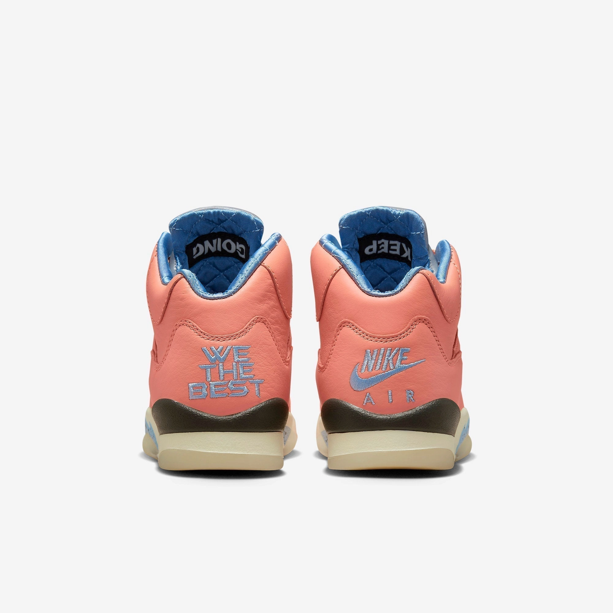 (GS) Air Jordan 5 Retro SP x DJ Khaled 'We The Best Crimson Bliss' (2022) DV4983-641 Air Jordan 5 Mesh Panel Basketball Shoes