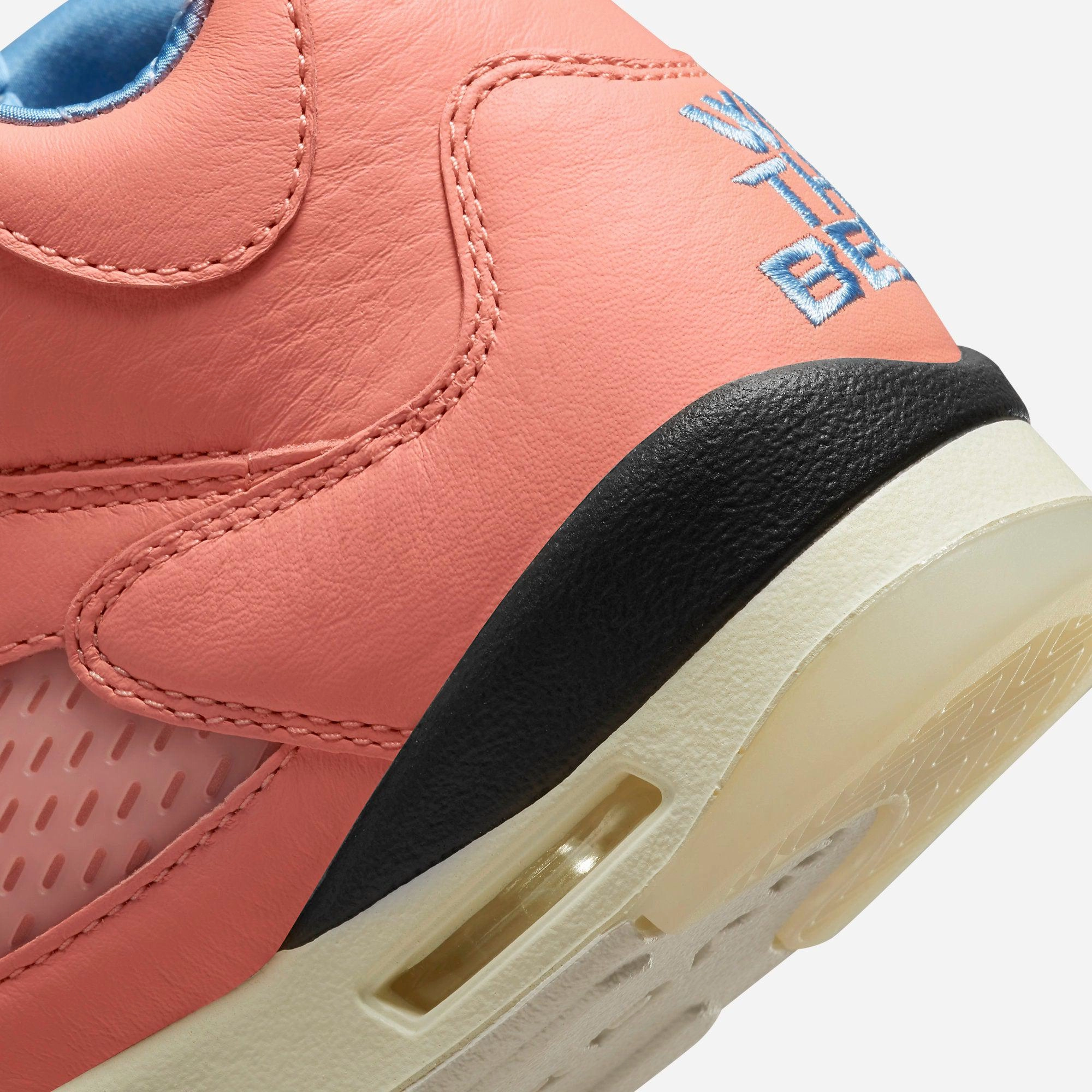 (GS) Air Jordan 5 Retro SP x DJ Khaled 'We The Best Crimson Bliss' (2022) DV4983-641 Air Jordan 5 Mesh Panel Basketball Shoes