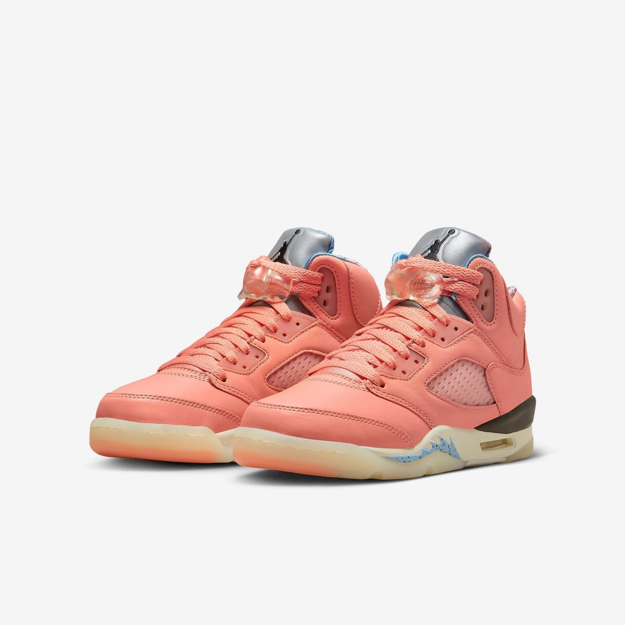 (GS) Air Jordan 5 Retro SP x DJ Khaled 'We The Best Crimson Bliss' (2022) DV4983-641 Air Jordan 5 Mesh Panel Basketball Shoes
