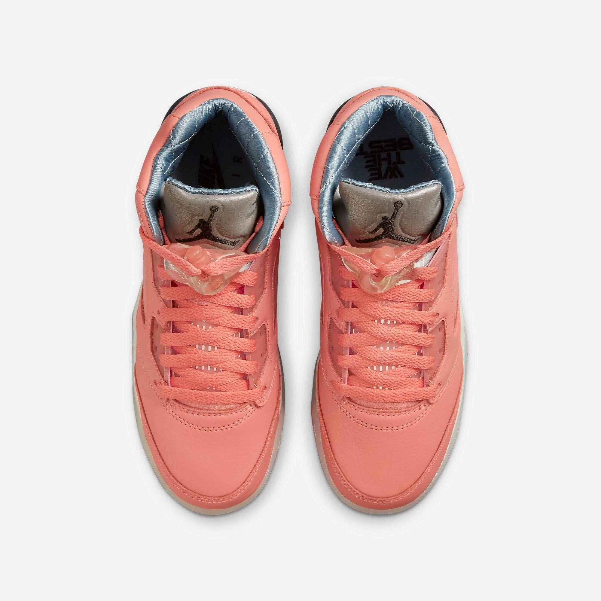 (GS) Air Jordan 5 Retro SP x DJ Khaled 'We The Best Crimson Bliss' (2022) DV4983-641 Air Jordan 5 Mesh Panel Basketball Shoes