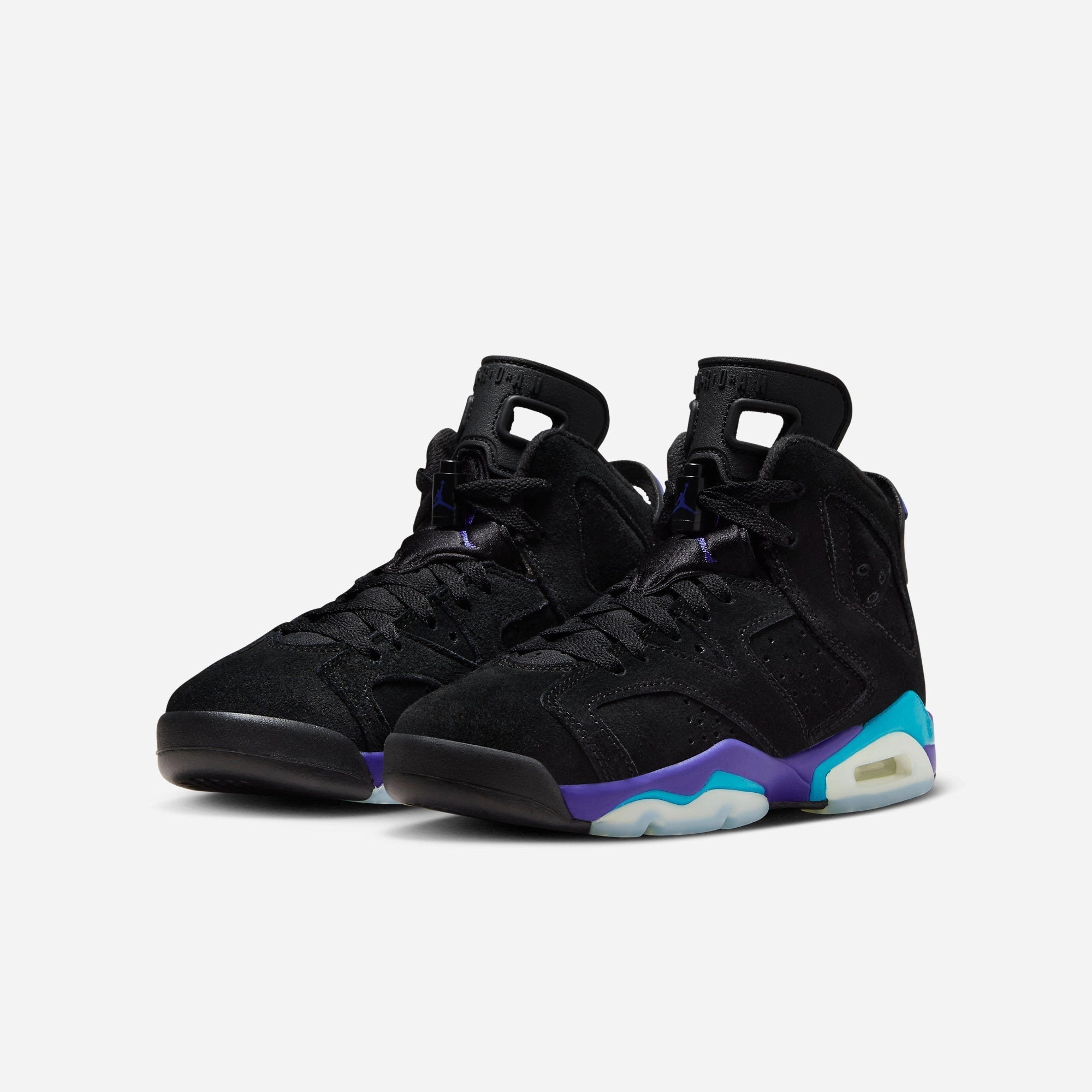 (GS) Air Jordan 6 Retro 'Black / Aqua' (2023) 384665-004 Air Jordan 6 Classic High-Top Sneakers