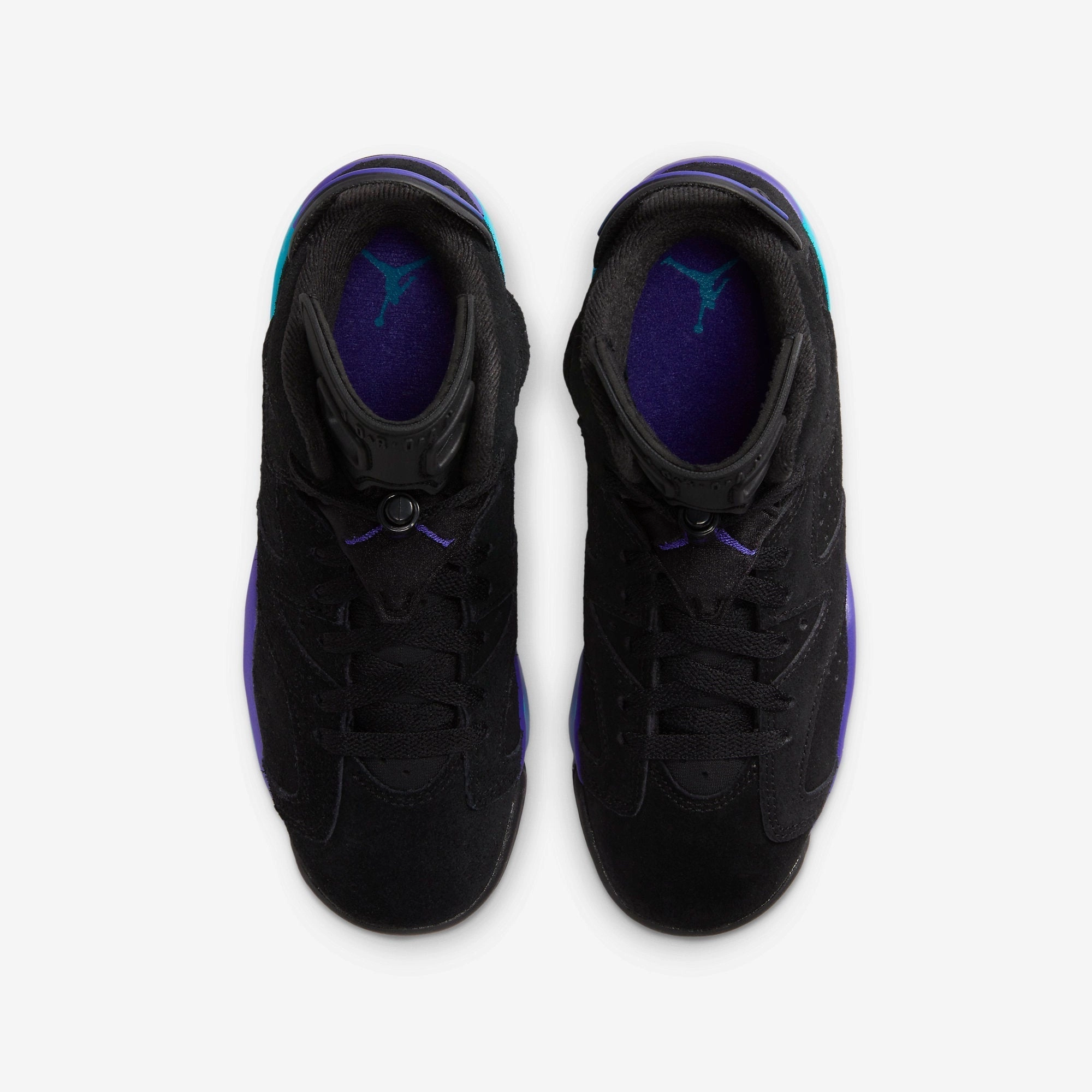 (GS) Air Jordan 6 Retro 'Black / Aqua' (2023) 384665-004 Air Jordan 6 Classic High-Top Sneakers