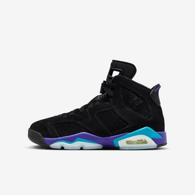 (GS) Air Jordan 6 Retro 'Black / Aqua' (2023) 384665-004 Air Jordan 6 high-top shoes for hoop fans
