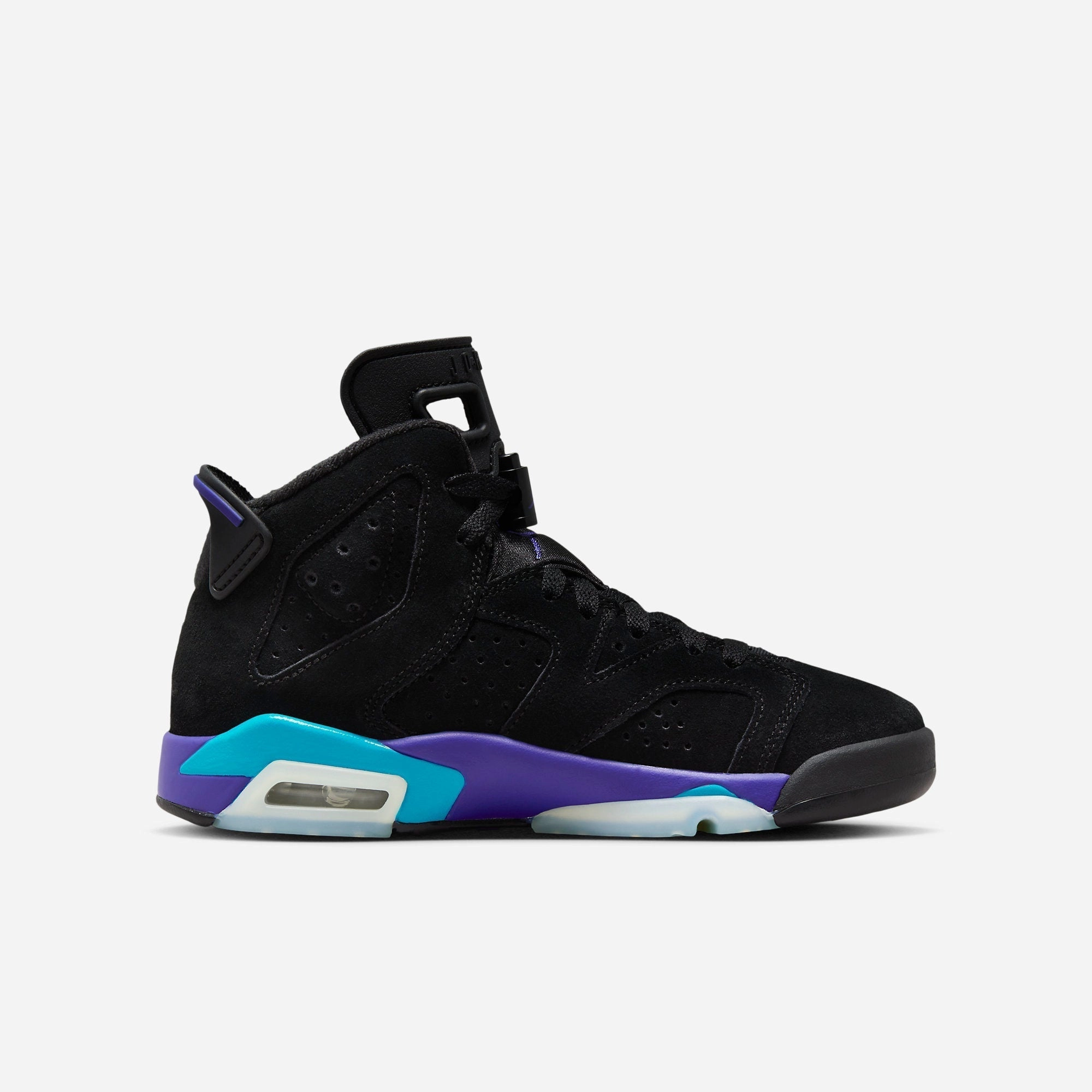 (GS) Air Jordan 6 Retro 'Black / Aqua' (2023) 384665-004 Air Jordan 6 Classic High-Top Sneakers