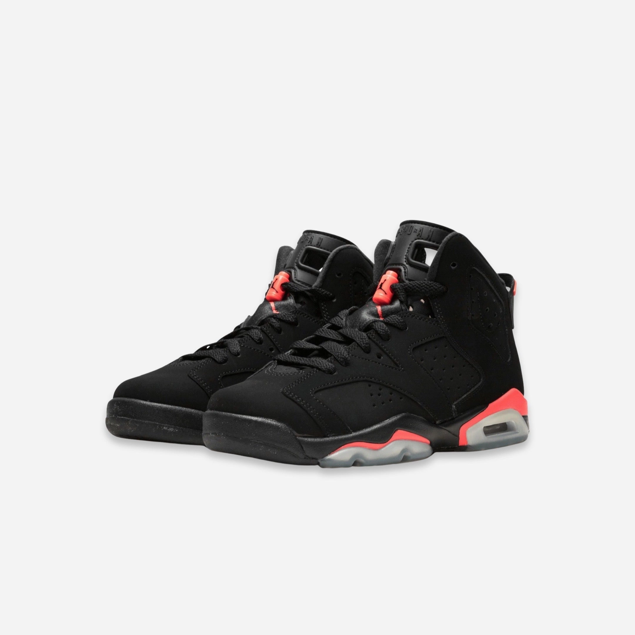 (GS) Air Jordan 6 Retro 'Black / Infrared' (2014) 384665-023 Air Jordan 6 Classic High-Top Sneakers