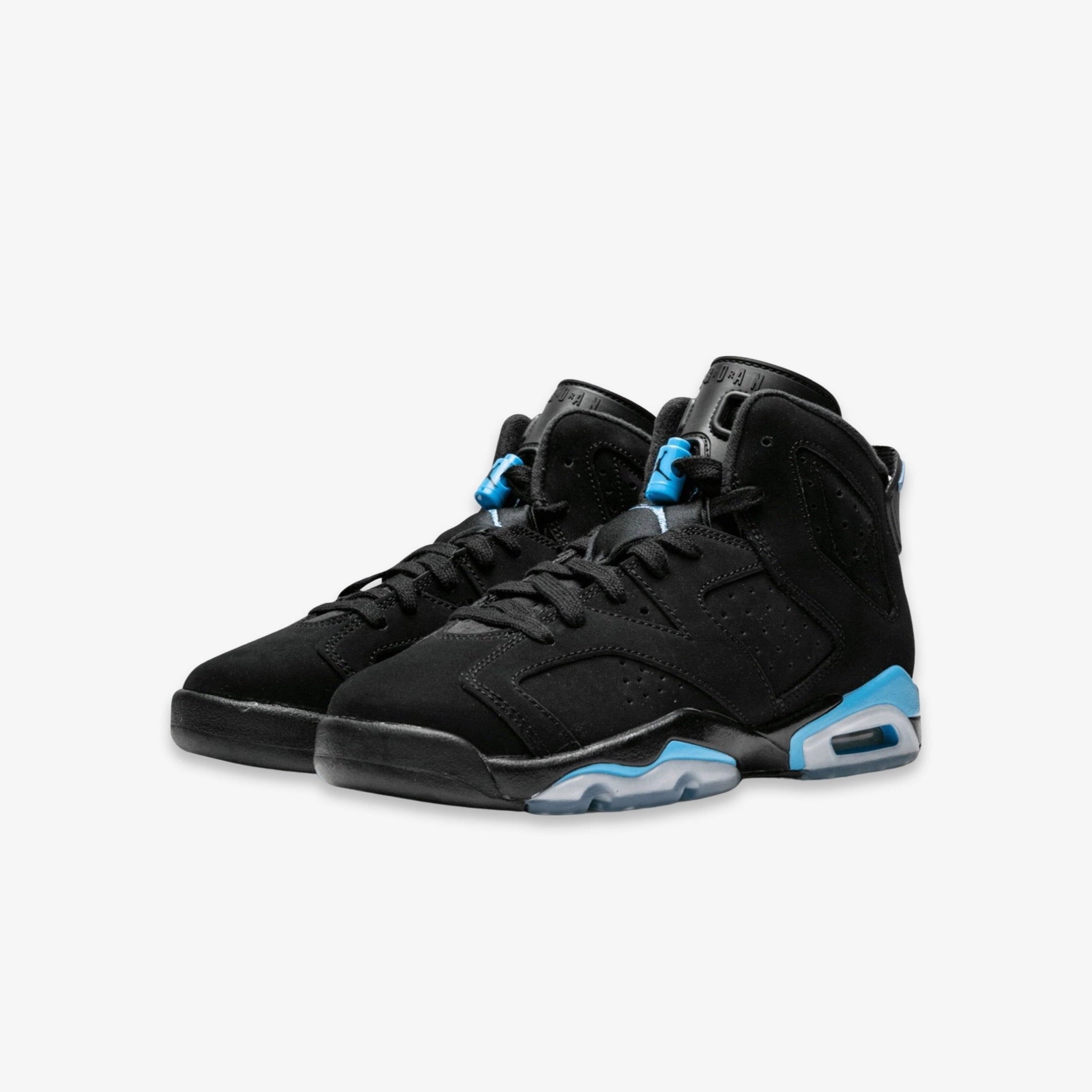 (GS) Air Jordan 6 Retro 'Black / UNC University Blue' (2017) 384665-006 Air Jordan 6 Classic High-Top Sneakers