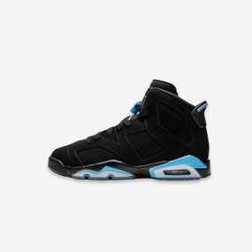 (GS) Air Jordan 6 Retro 'Black / UNC University Blue' (2017) 384665-006 Air Jordan 6 high-top shoes for hoop fans