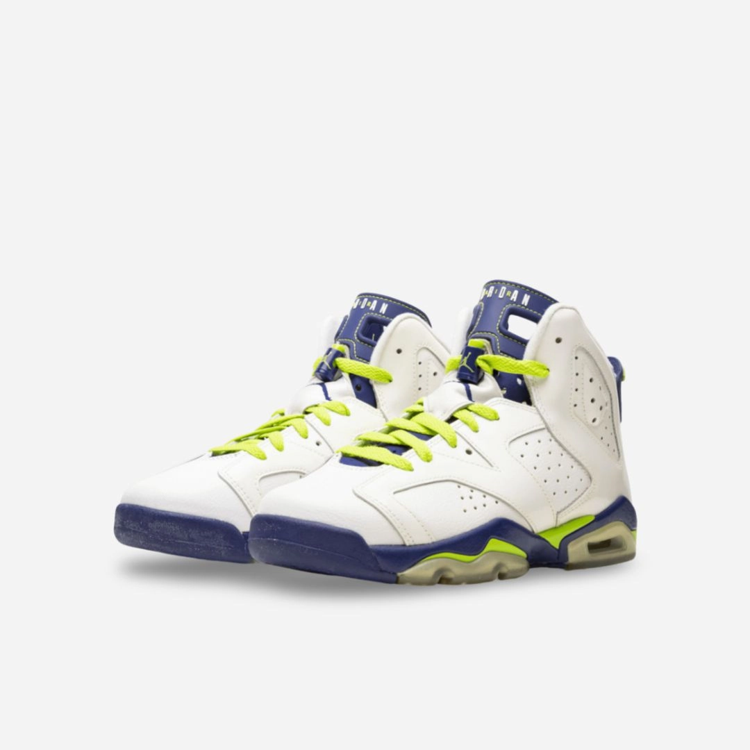 (GS) Air Jordan 6 Retro 'Seahawks' (2014) 543390-108 Air Jordan 6 Classic High-Top Sneakers