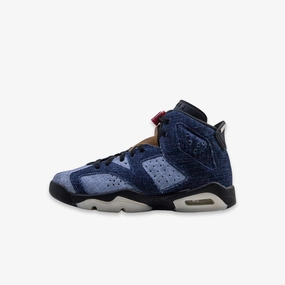(GS) Air Jordan 6 Retro 'Washed Denim' (2019) CV5489-401 Air Jordan 6 high-top shoes for hoop fans