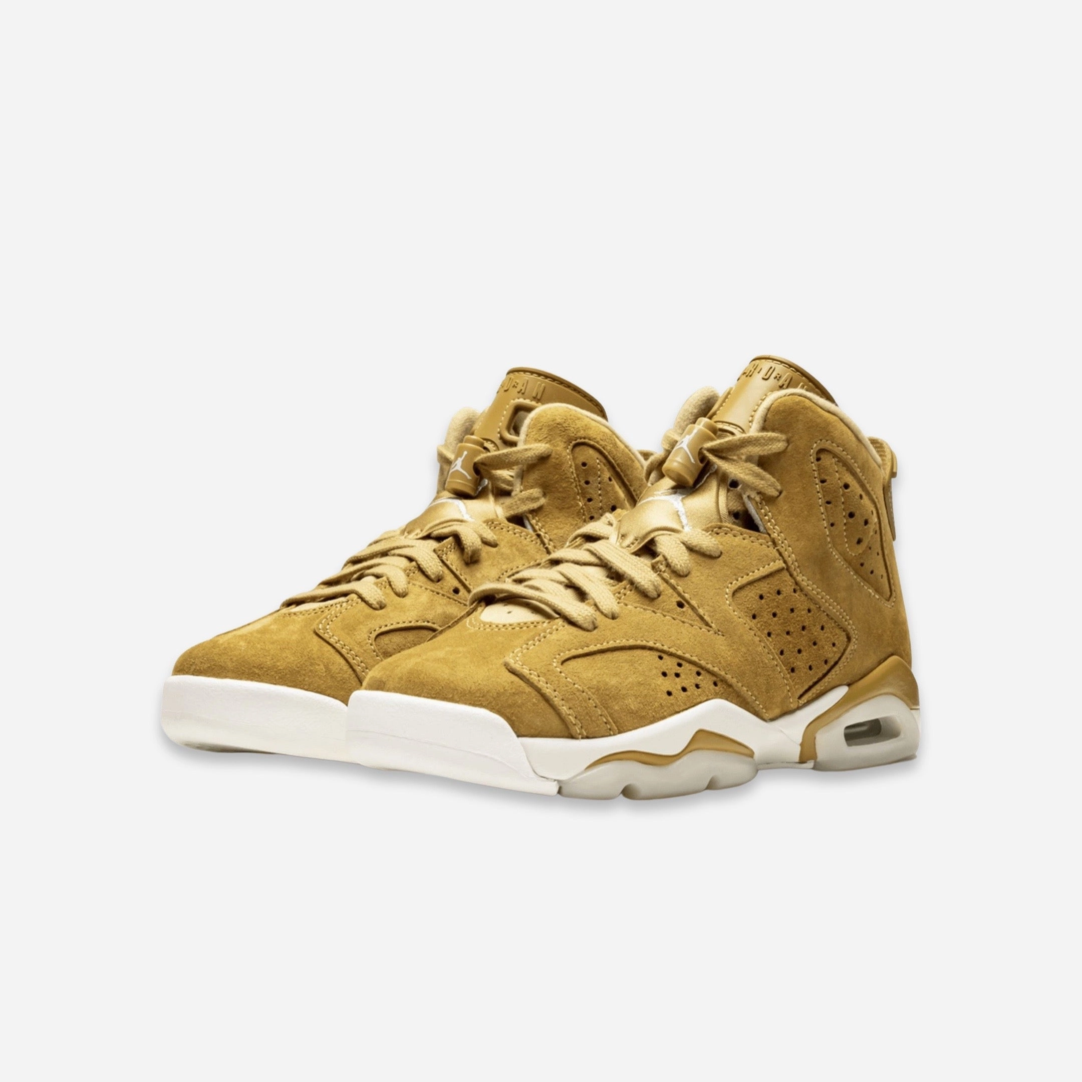 (GS) Air Jordan 6 Retro 'Wheat' (2017) 384665-705 Air Jordan 6 Classic High-Top Sneakers