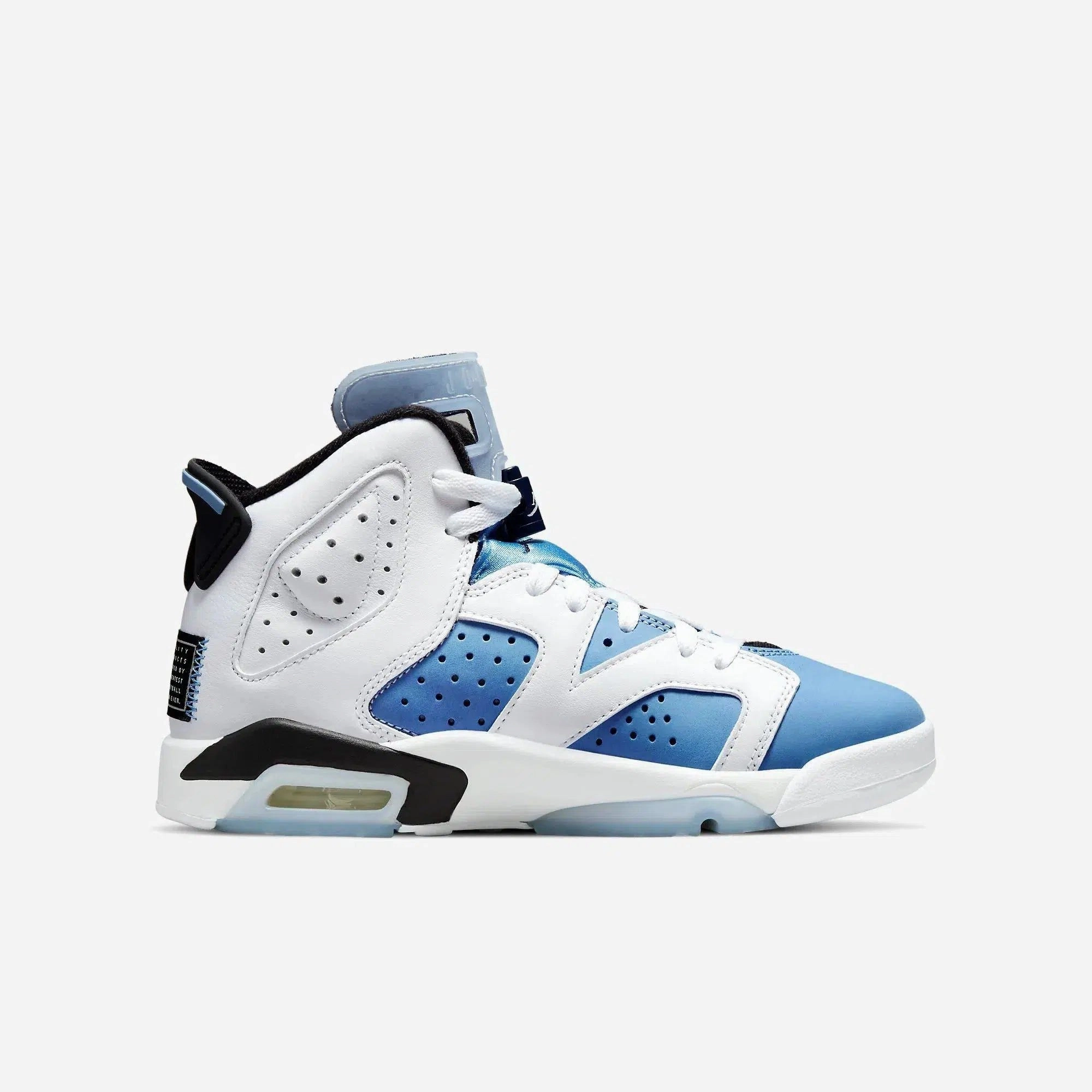 (GS) Air Jordan 6 Retro 'White / UNC University Blue' (2022) 384665-410 Air Jordan 6 Classic High-Top Sneakers