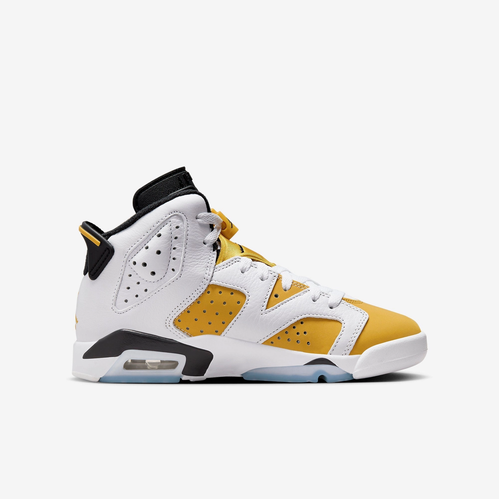 (GS) Air Jordan 6 Retro 'White / Yellow Ochre' (2024) 384665-170 Air Jordan 6 Classic High-Top Sneakers