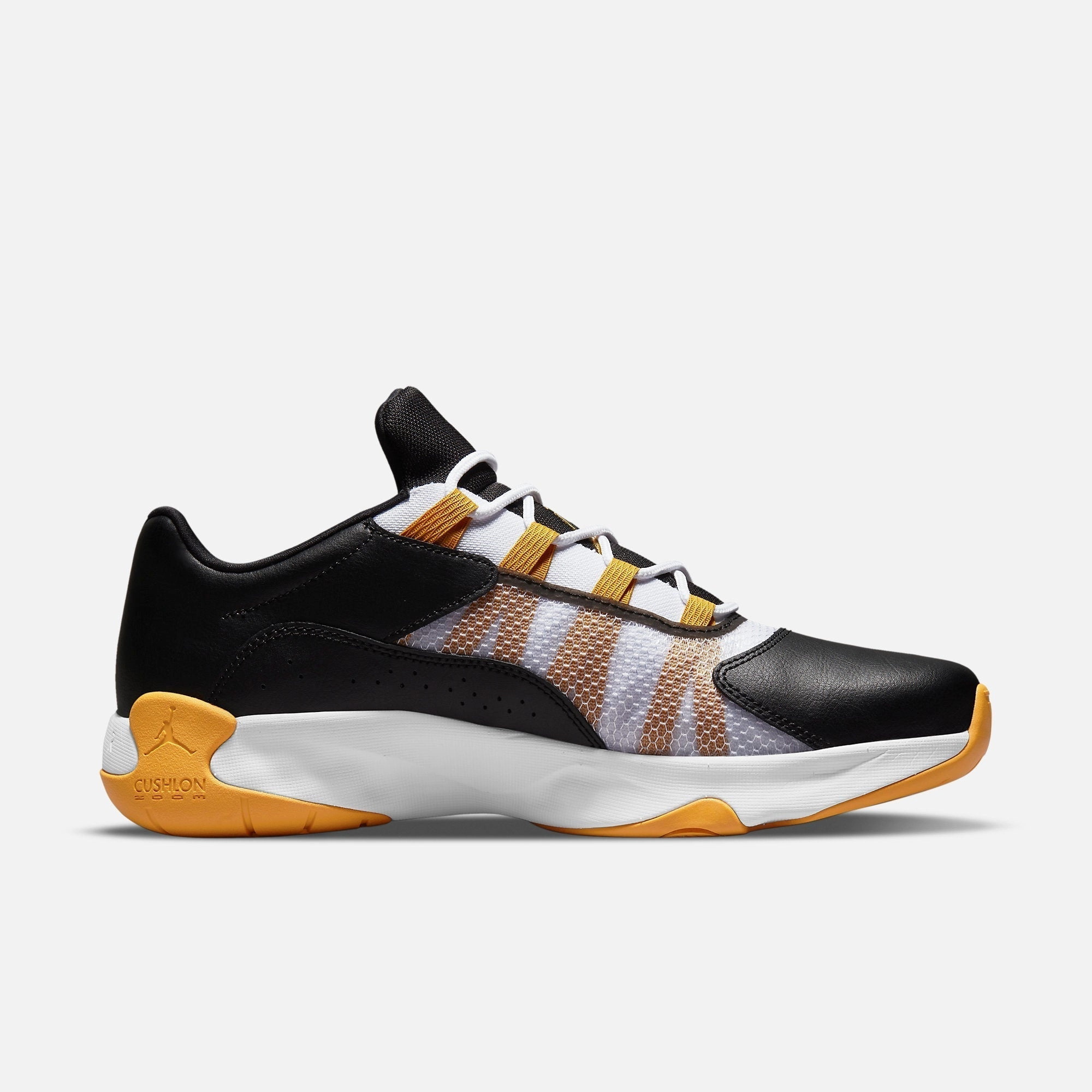 (Men's) Air Jordan 11 CMFT Low 'Black / Gold' (2021) DM9481-001 Air Jordan 11 Patent Basketball Shoes