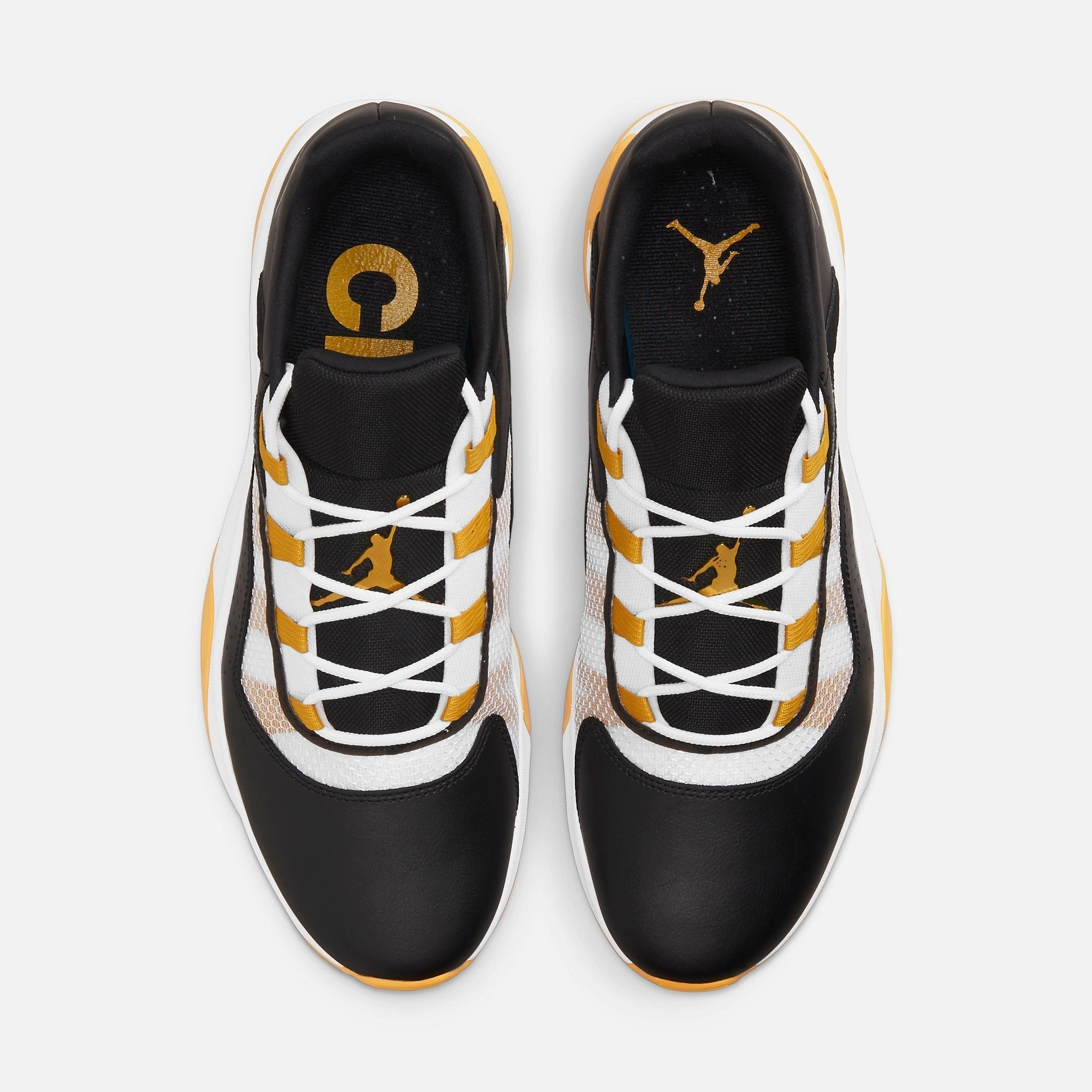(Men's) Air Jordan 11 CMFT Low 'Black / Gold' (2021) DM9481-001 Air Jordan 11 Patent Basketball Shoes