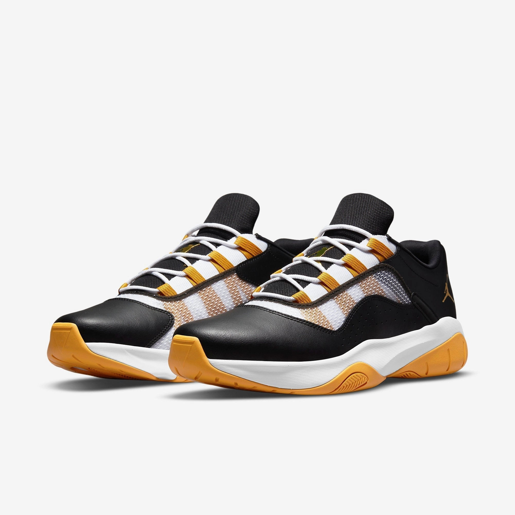 (Men's) Air Jordan 11 CMFT Low 'Black / Gold' (2021) DM9481-001 Air Jordan 11 Patent Basketball Shoes