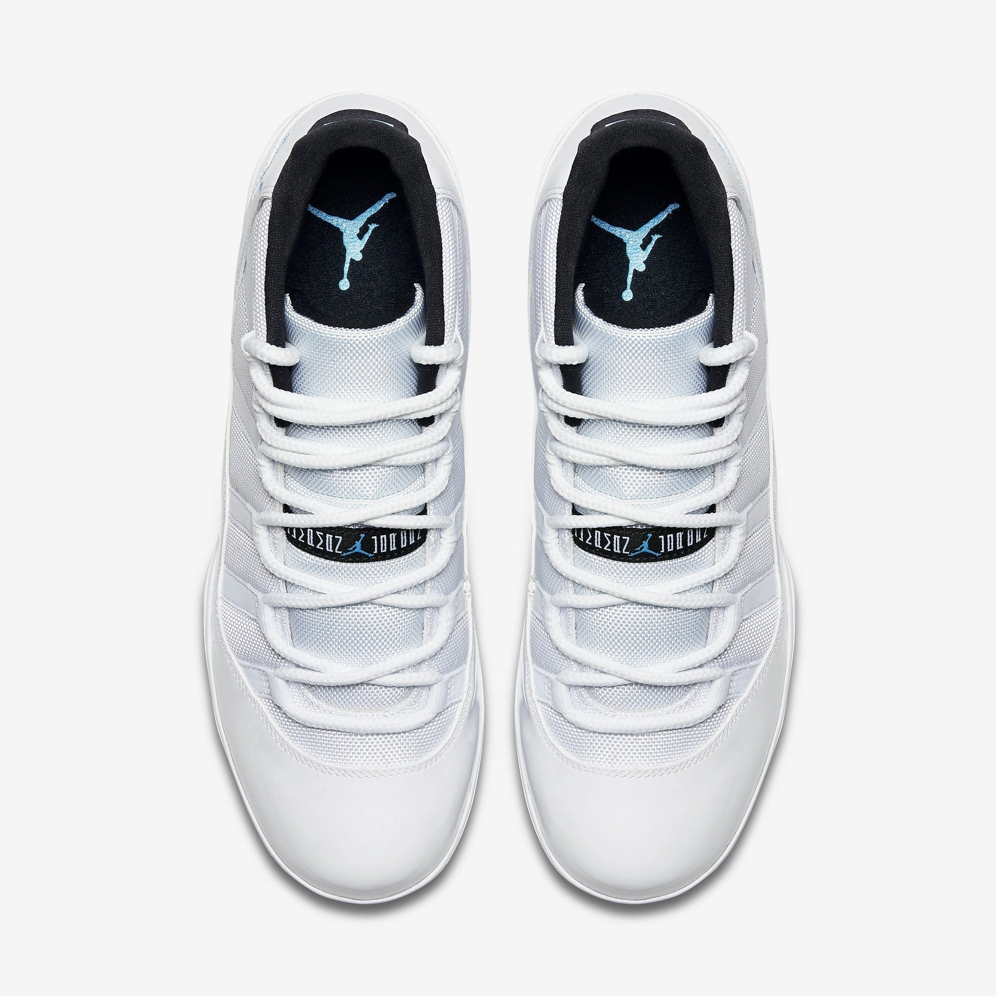 (Men's) Air Jordan 11 Retro Cleat TD 'Columbia / Legend Blue' (2018) AO1561-117 Air Jordan 11 Patent Basketball Shoes
