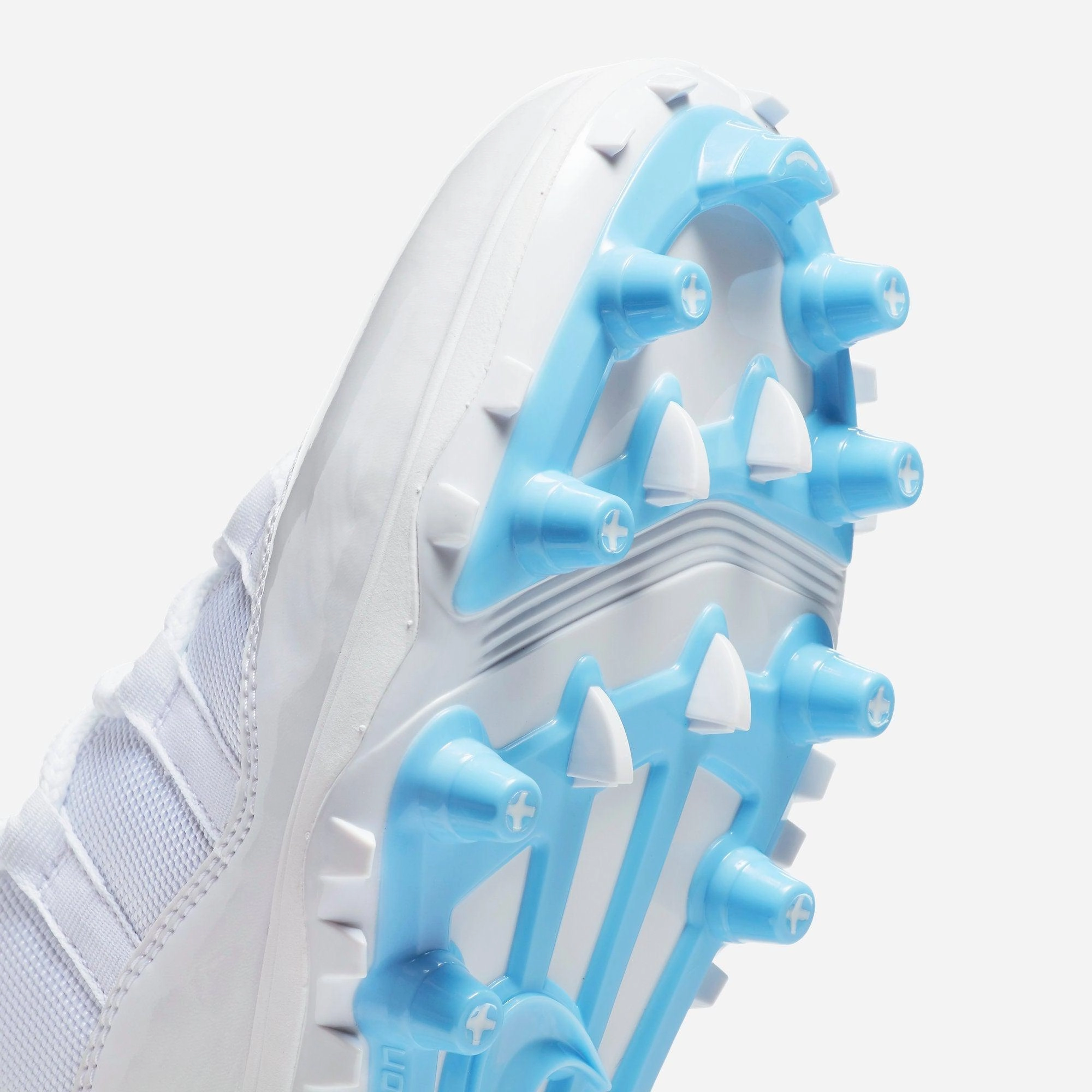 (Men's) Air Jordan 11 Retro Cleat TD 'Columbia / Legend Blue' (2018) AO1561-117 Air Jordan 11 Patent Basketball Shoes