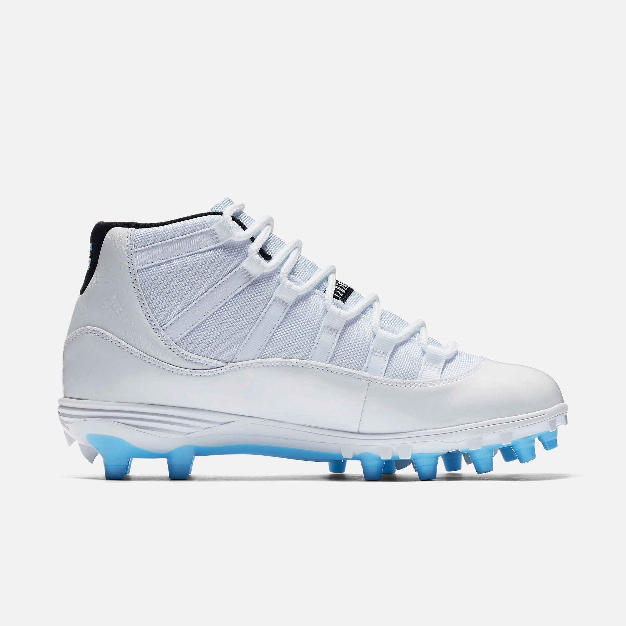 (Men's) Air Jordan 11 Retro Cleat TD 'Columbia / Legend Blue' (2018) AO1561-117 Air Jordan 11 Patent Basketball Shoes