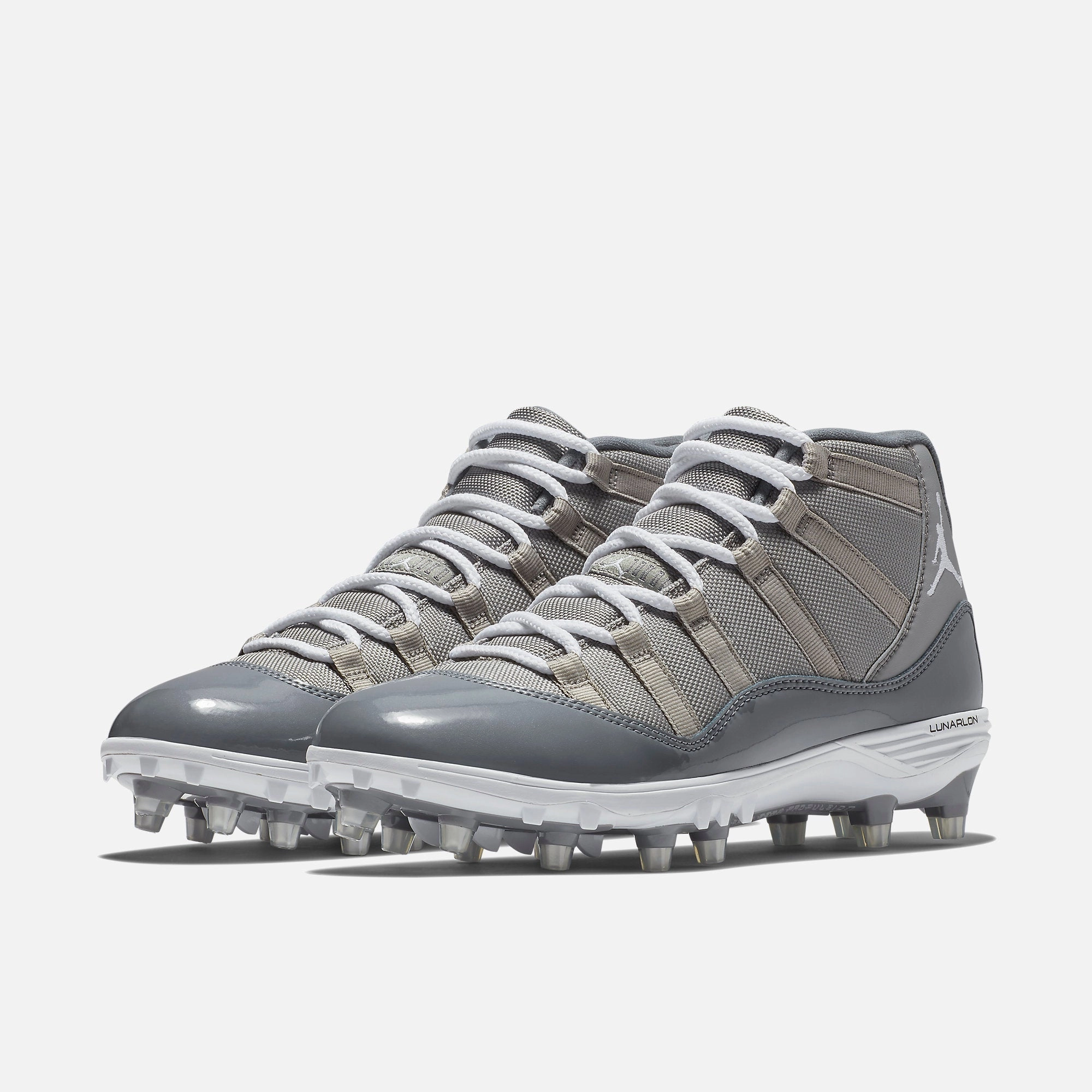 (Men's) Air Jordan 11 Retro Cleat TD 'Cool Grey' (2018) AO1561-003 Air Jordan 11 Patent Basketball Shoes