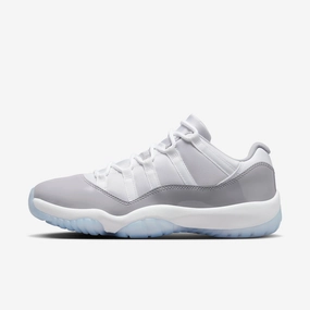 (Men's) Air Jordan 11 Retro Low 'Cement Grey' (2023) AV2187-140 Air Jordan 11 basketball shoes with patent look