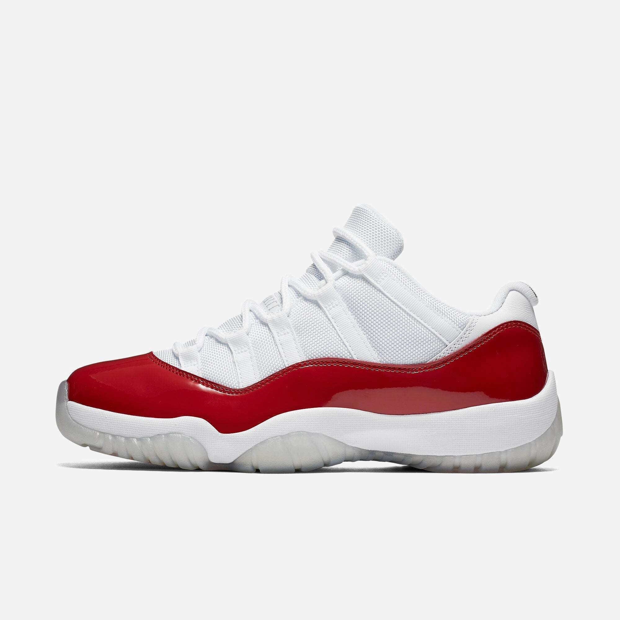 (Men's) Air Jordan 11 Retro Low 'Cherry' (2016) 528895-102 Air Jordan 11 basketball shoes with patent look