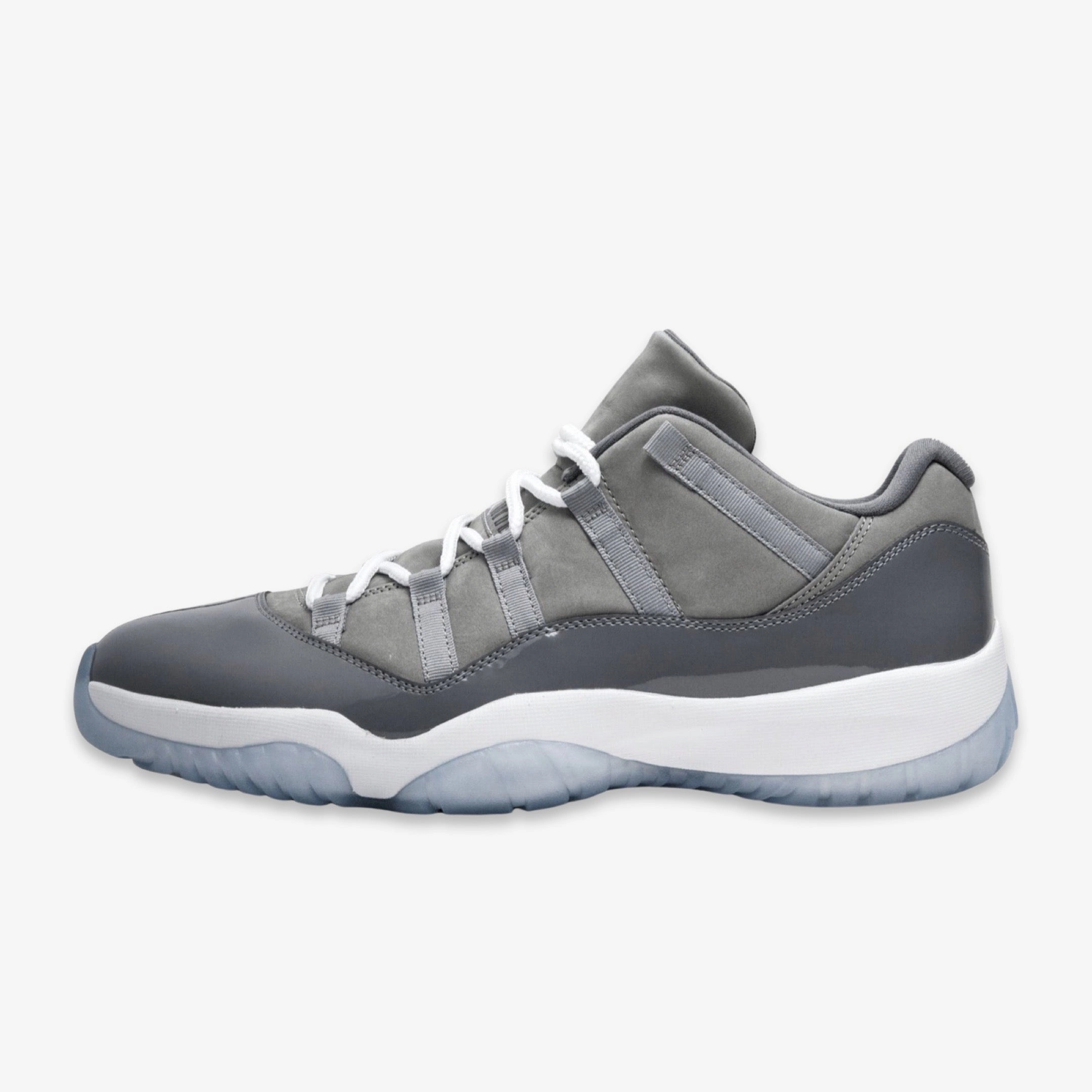 (Men's) Air Jordan 11 Retro Low 'Cool Grey' (2018) 528895-003 Air Jordan 11 basketball shoes with patent look