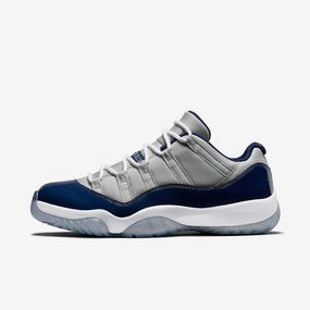 (Men's) Air Jordan 11 Retro Low 'Georgetown Hoyas' (2015) 528895-007 Air Jordan 11 basketball shoes with patent look