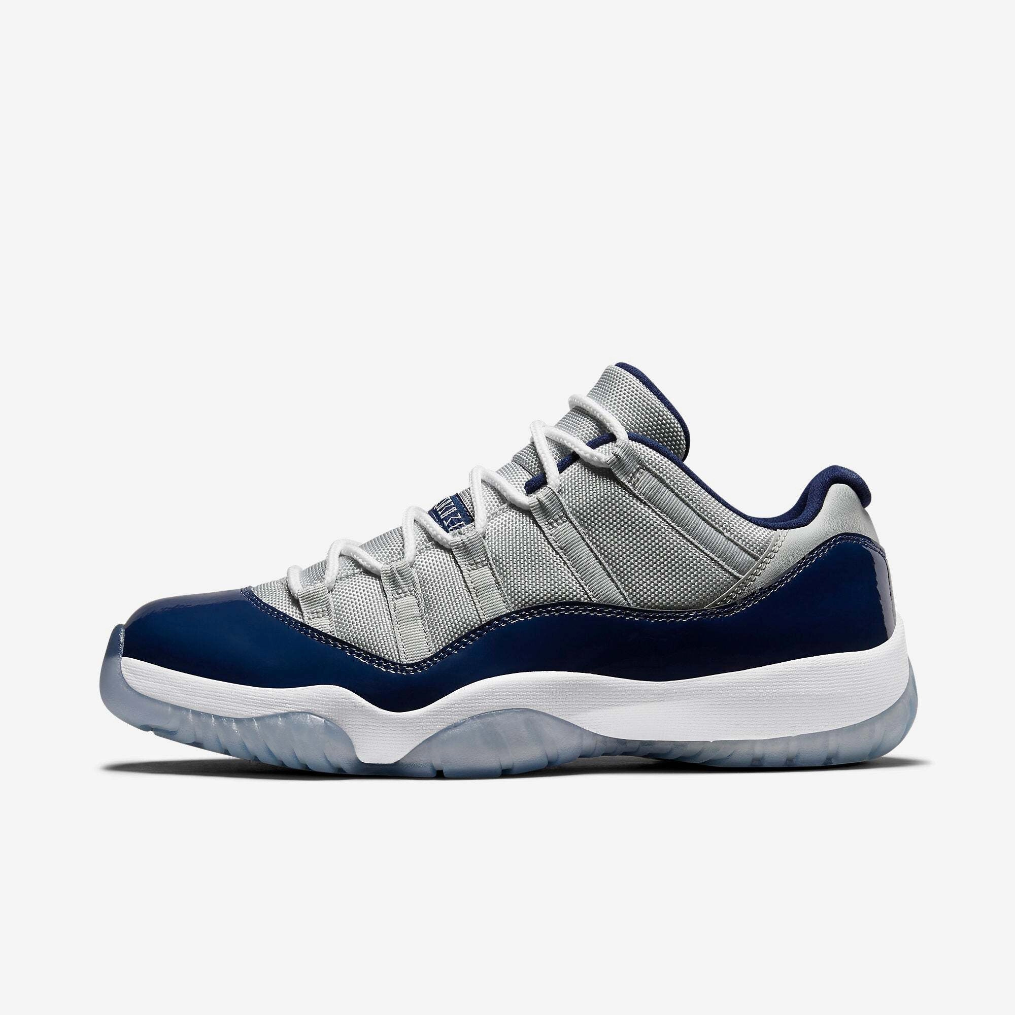 (Men's) Air Jordan 11 Retro Low 'Georgetown Hoyas' (2015) 528895-007 Air Jordan 11 basketball shoes with patent look