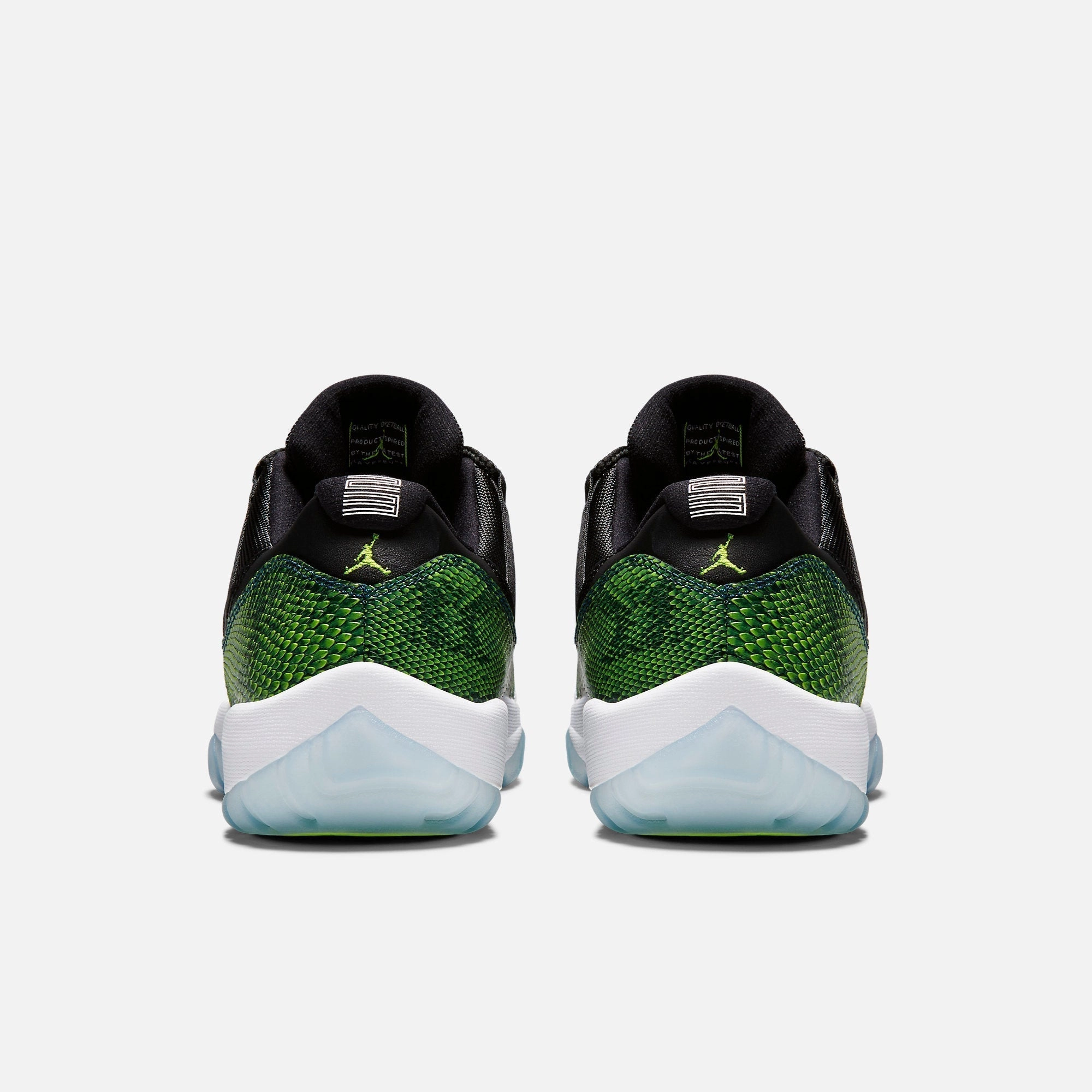 (Men's) Air Jordan 11 Retro Low 'Green Snakeskin' (2014) 528895-033 Air Jordan 11 Patent Basketball Shoes