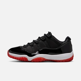 (Men's) Air Jordan 11 Retro Low 'Playoffs / Bred' (2025) FV5104-006 Air Jordan 11 basketball shoes with patent look