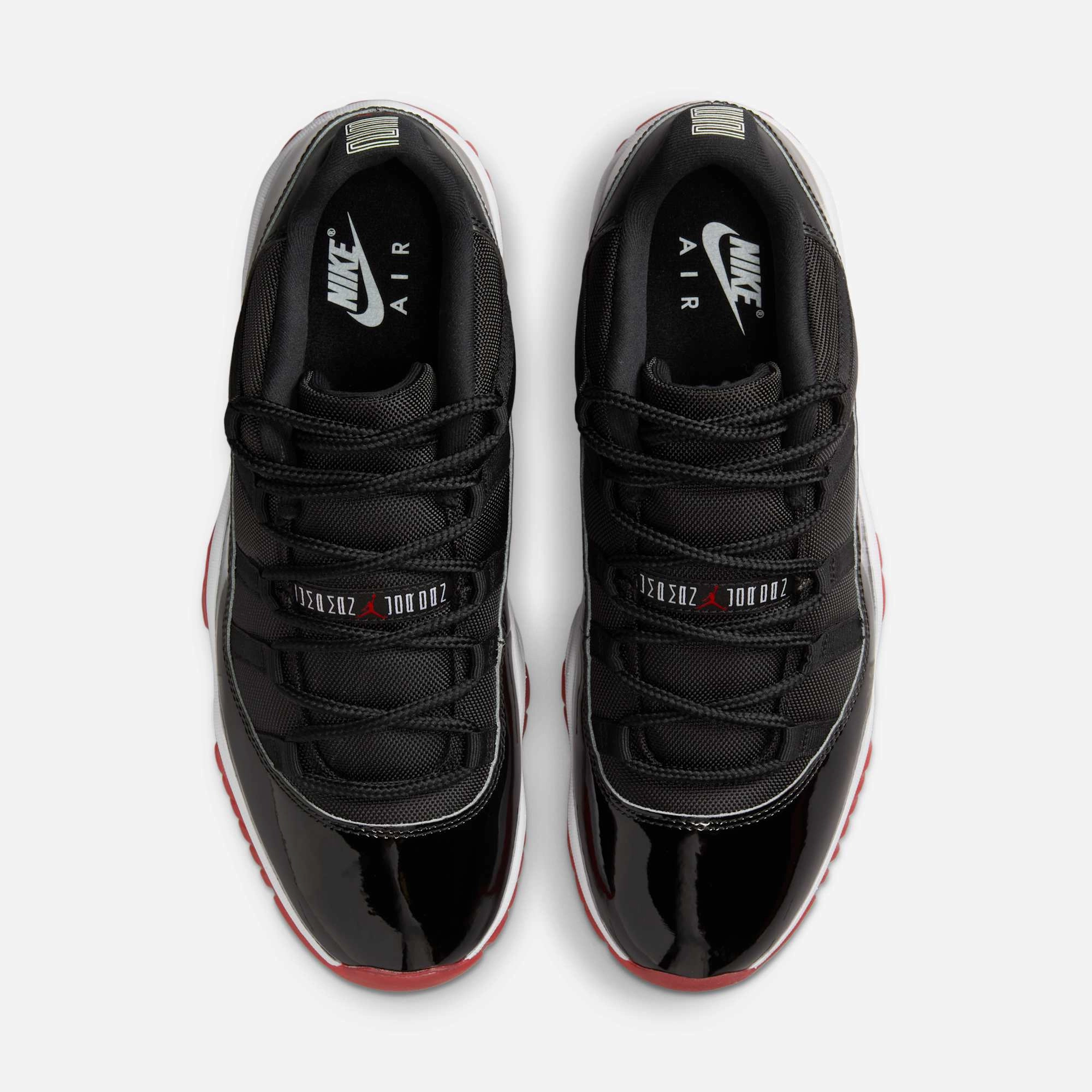 (Men's) Air Jordan 11 Retro Low 'Playoffs / Bred' (2025) FV5104-006 Air Jordan 11 Patent Basketball Shoes