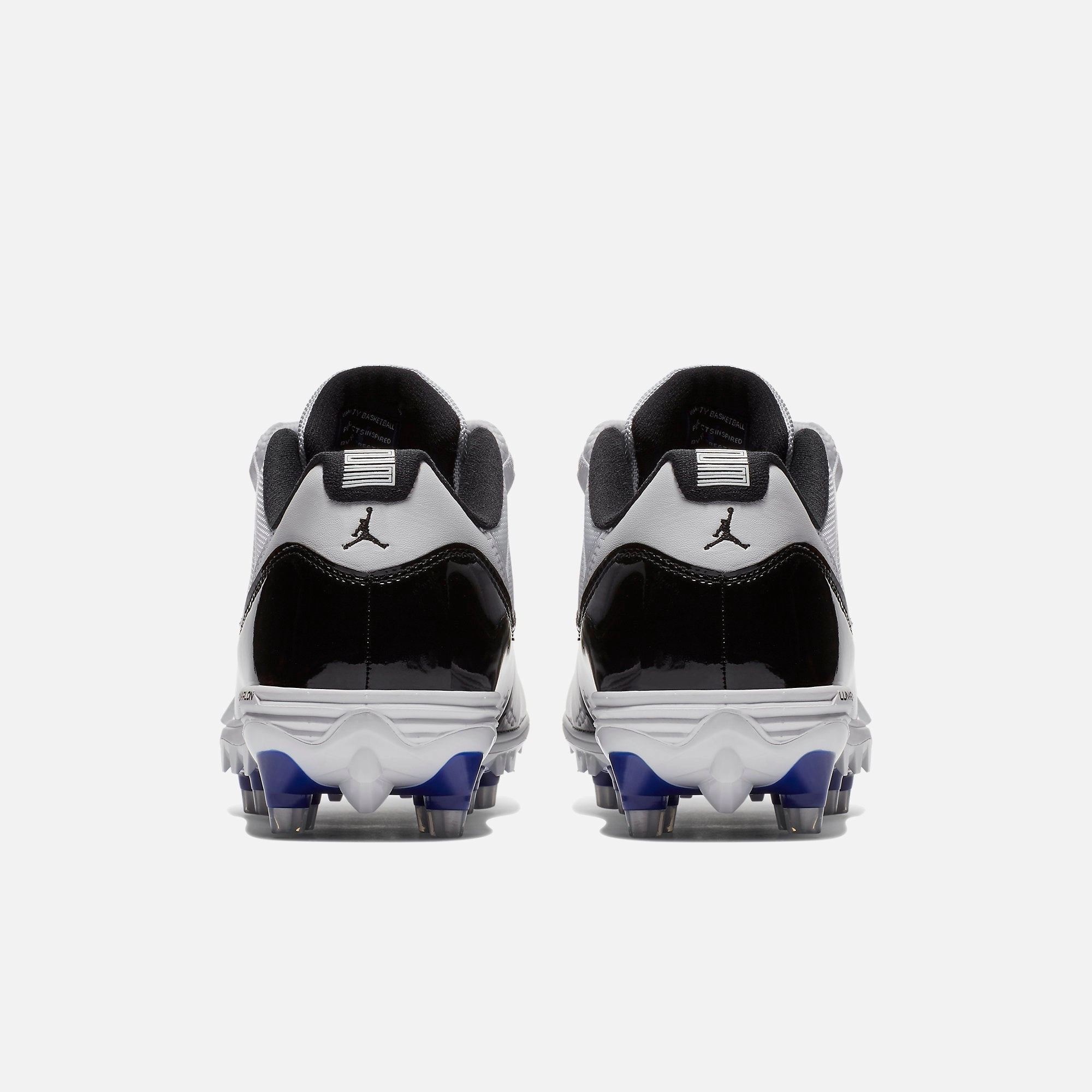 (Men's) Air Jordan 11 Retro Low Cleat TD 'Concord' (2018) AO1560-123 Air Jordan 11 Patent Basketball Shoes