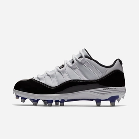 (Men's) Air Jordan 11 Retro Low Cleat TD 'Concord' (2018) AO1560-123 Air Jordan 11 basketball shoes with patent look