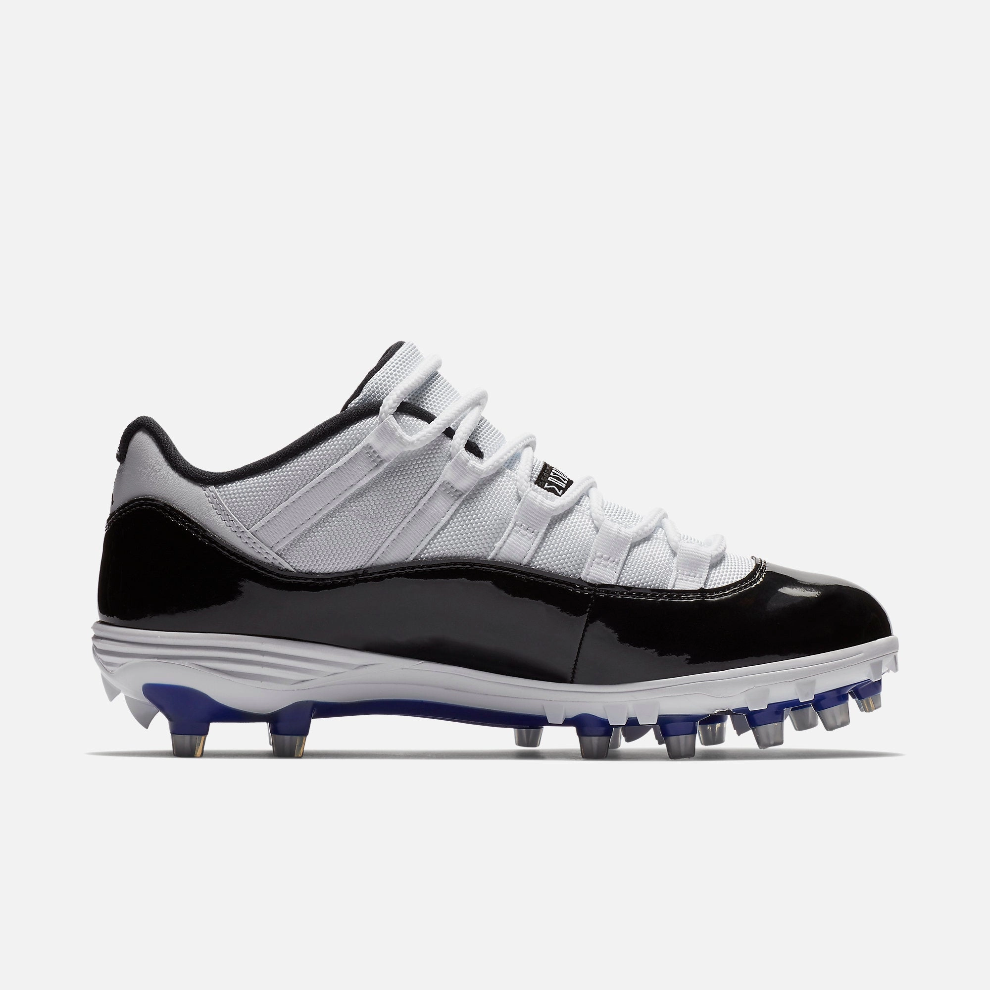 (Men's) Air Jordan 11 Retro Low Cleat TD 'Concord' (2018) AO1560-123 Air Jordan 11 Patent Basketball Shoes