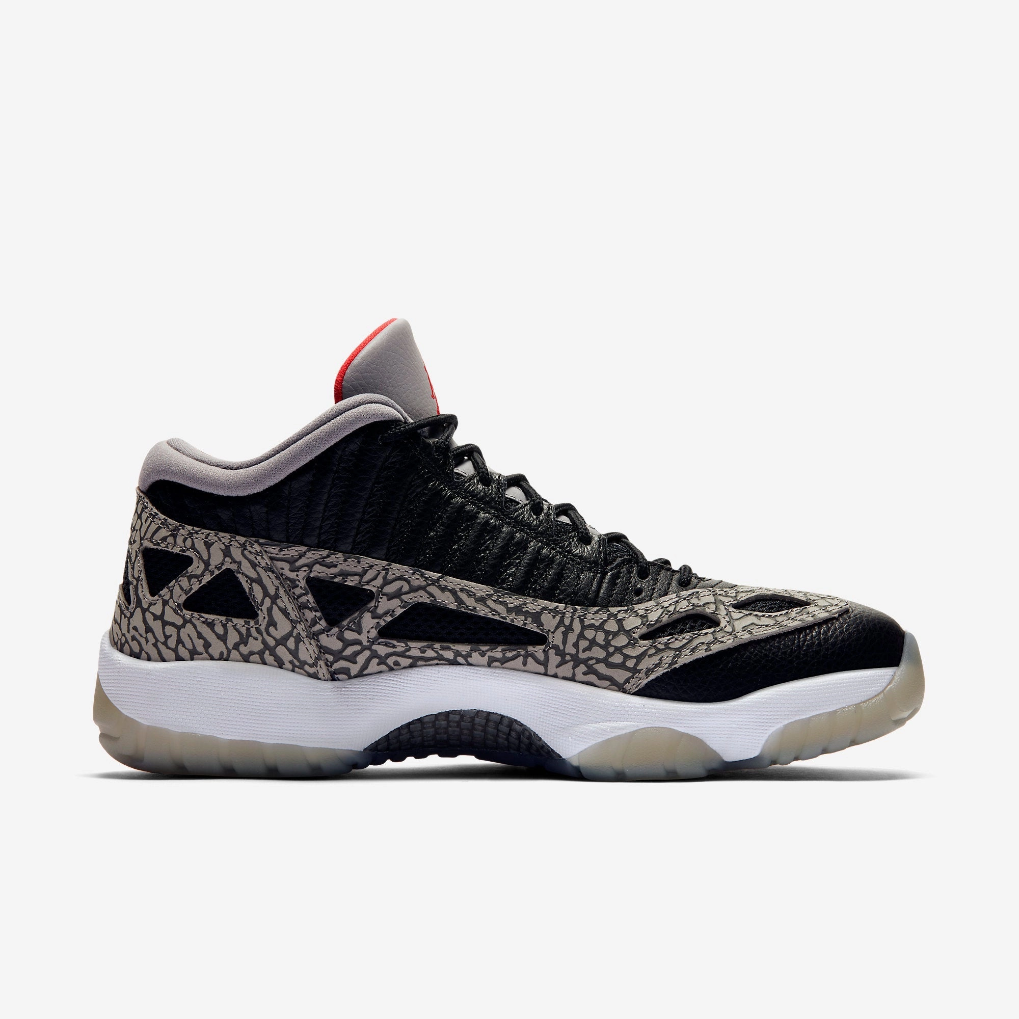(Men's) Air Jordan 11 Retro Low IE 'Black Cement' (2020) 919712-006 Air Jordan 11 Patent Basketball Shoes